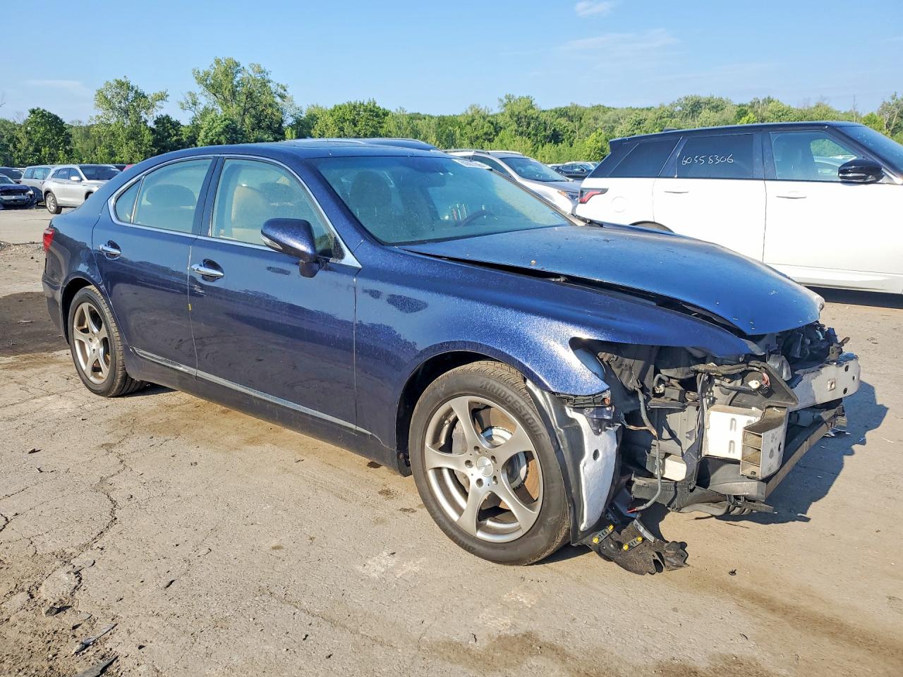 2011 Lexus Ls 460 Blue vin: JTHCL5EF6B5011930