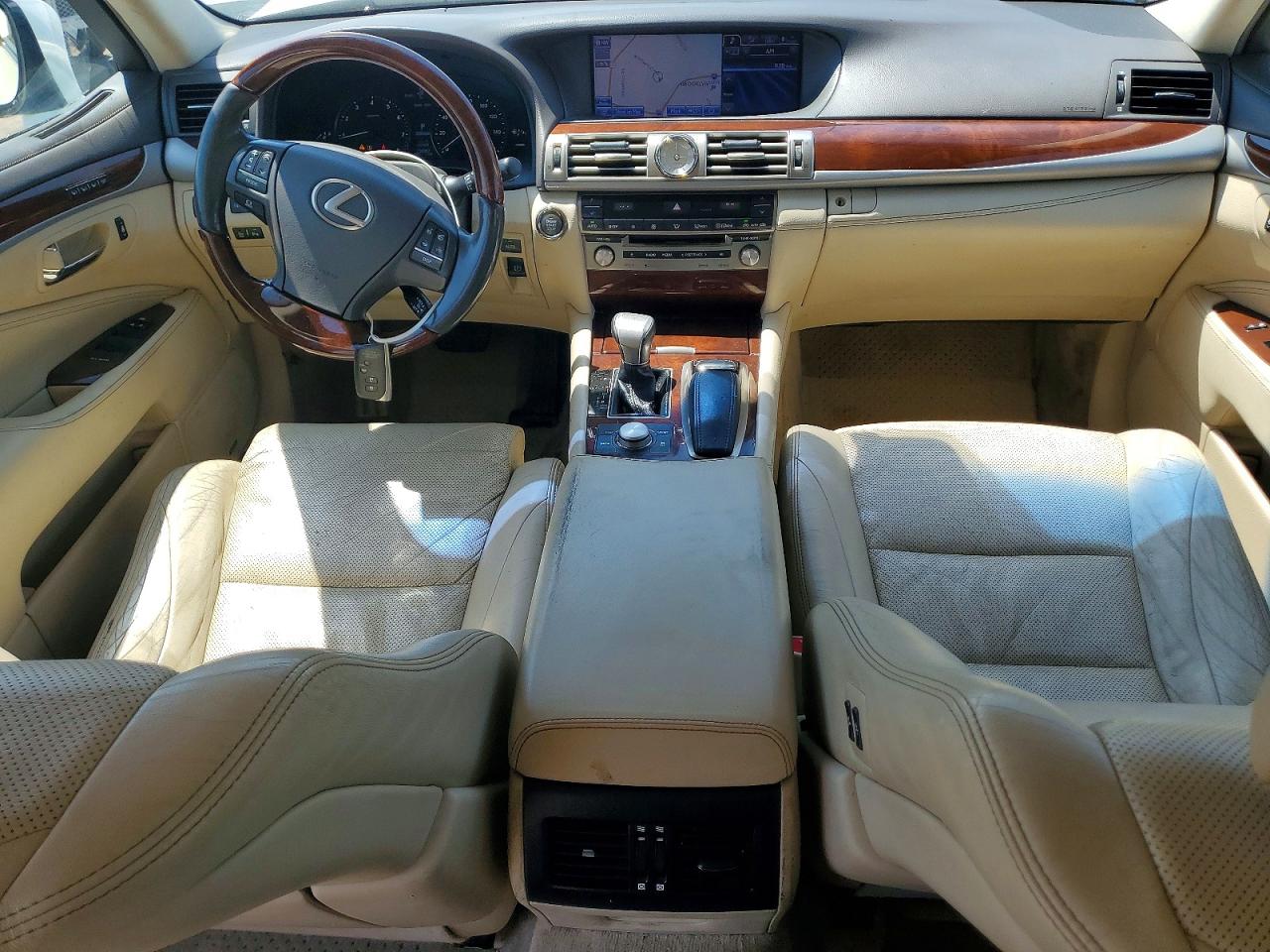 2013 Lexus Ls 460 White vin: JTHCL5EF6D5016385