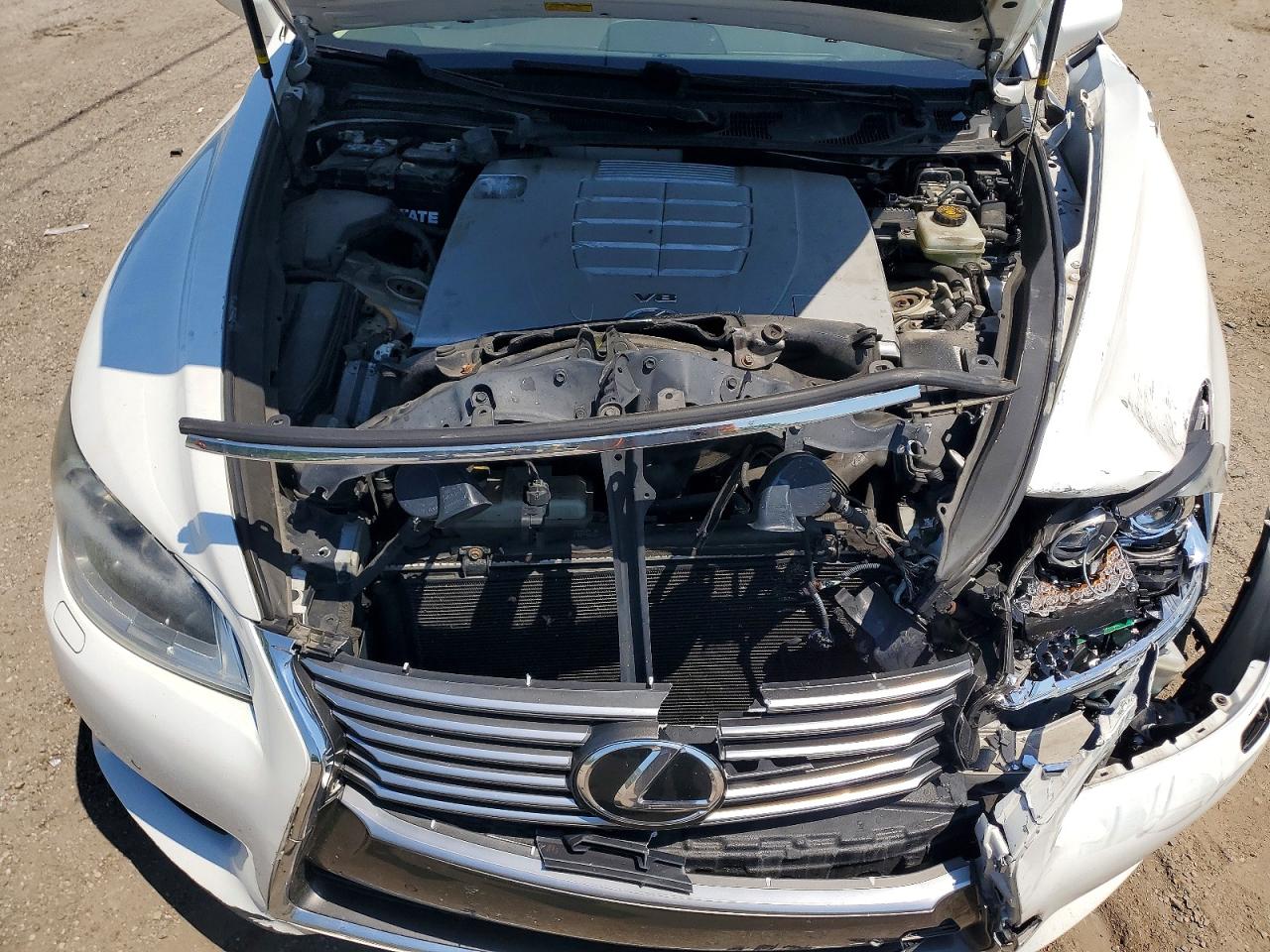 2013 Lexus Ls 460 White vin: JTHCL5EF6D5016385