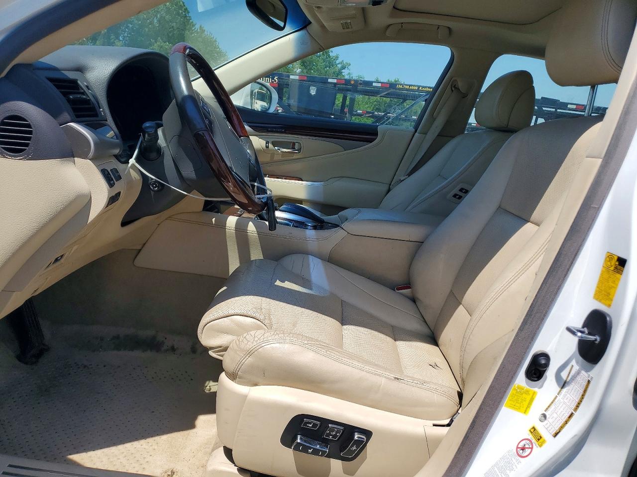 2013 Lexus Ls 460 White vin: JTHCL5EF6D5016385