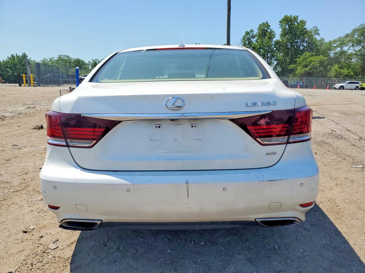 2013 Lexus Ls 460 White vin: JTHCL5EF6D5016385