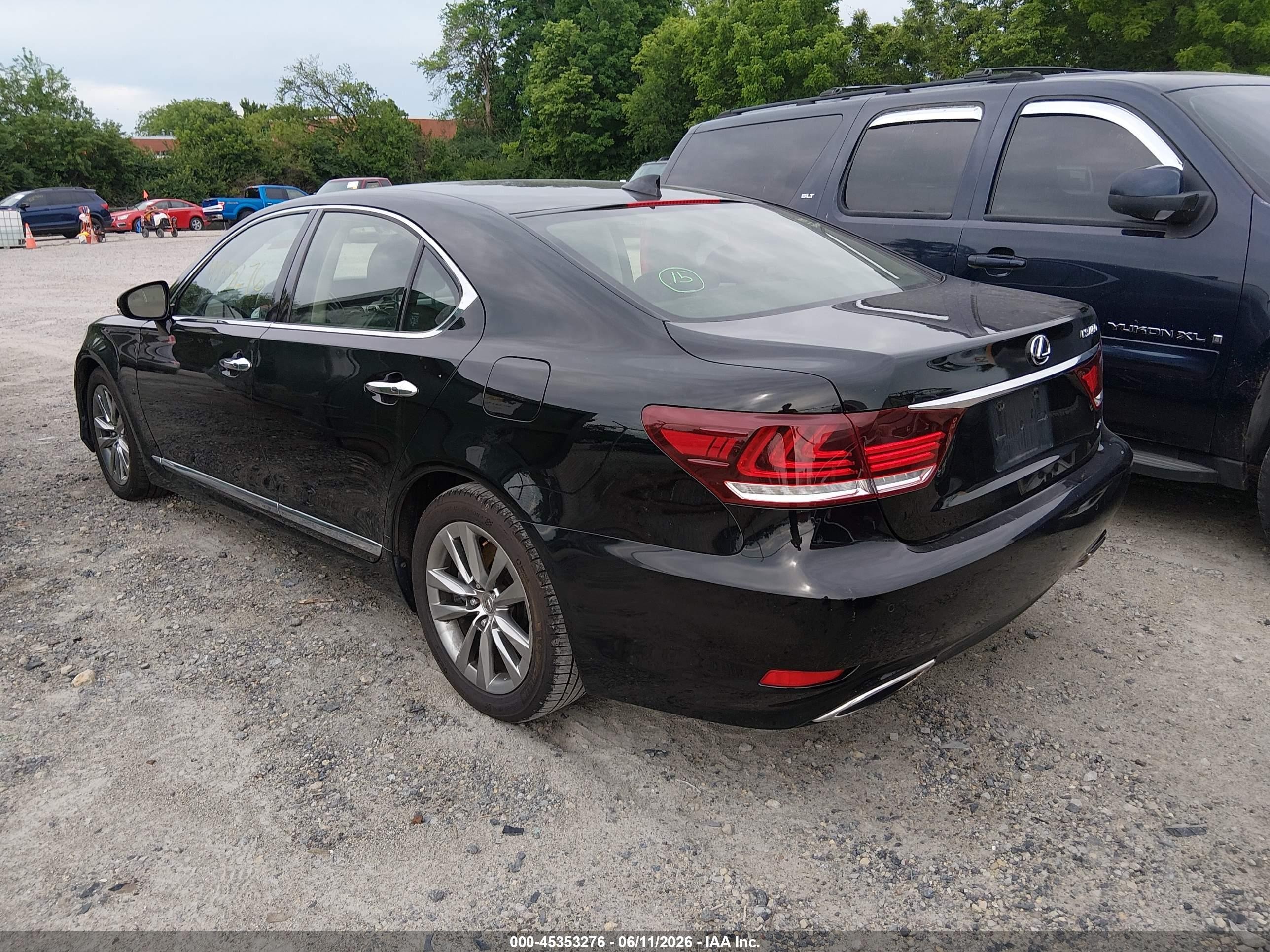 2014 Lexus Ls 460 Black vin: JTHCL5EF6E5020857