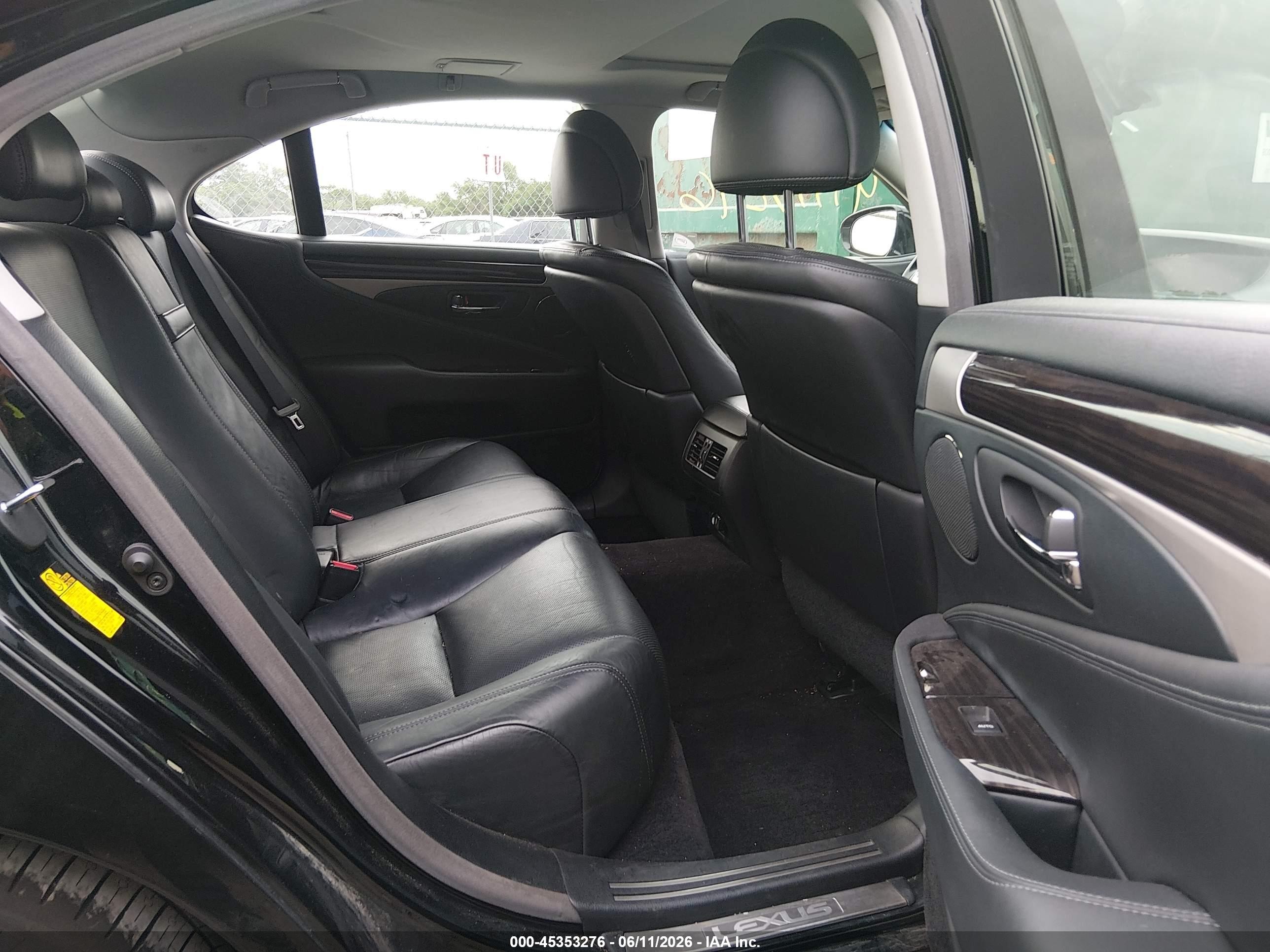 2014 Lexus Ls 460 Black vin: JTHCL5EF6E5020857
