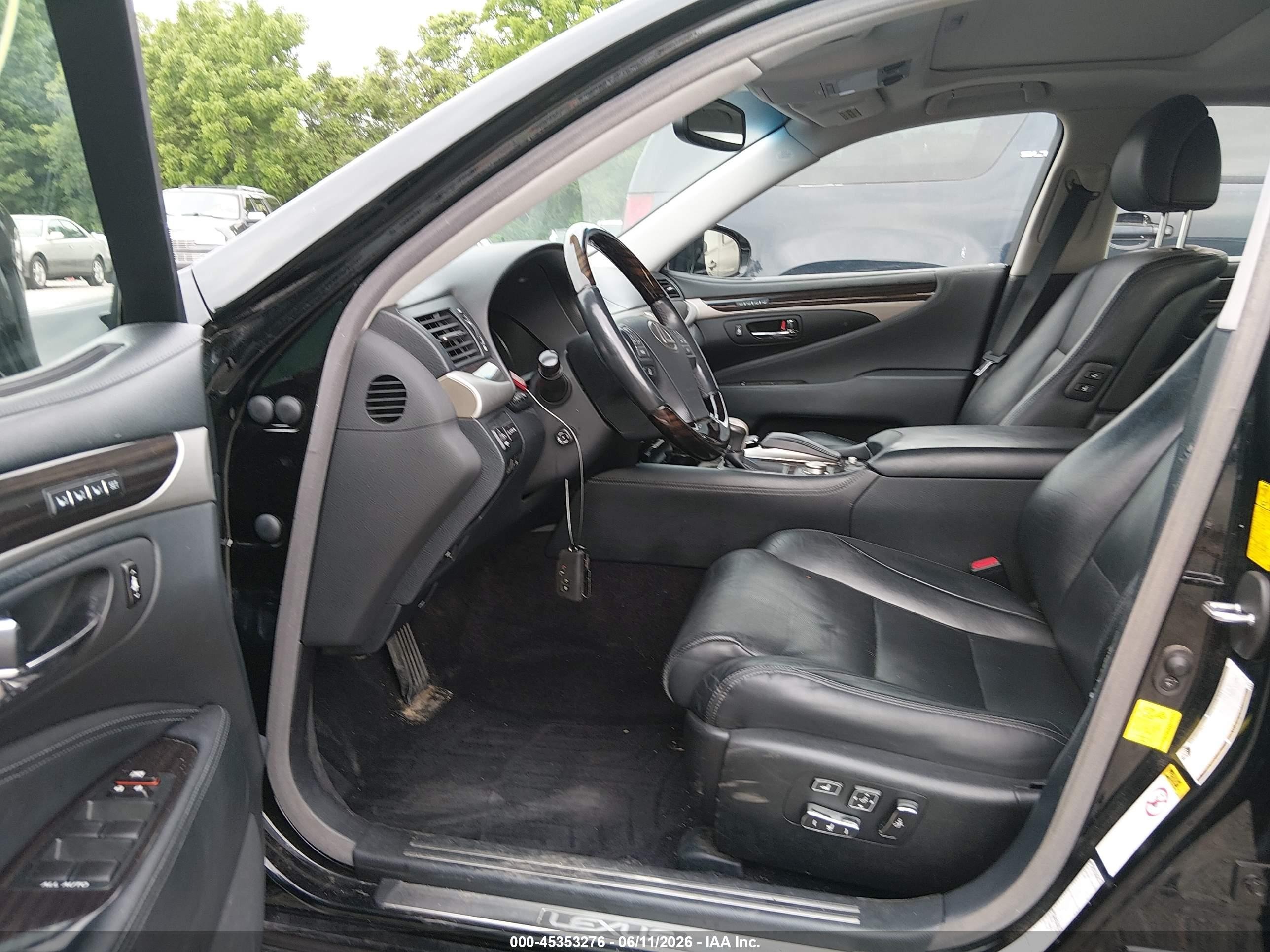 2014 Lexus Ls 460 Black vin: JTHCL5EF6E5020857