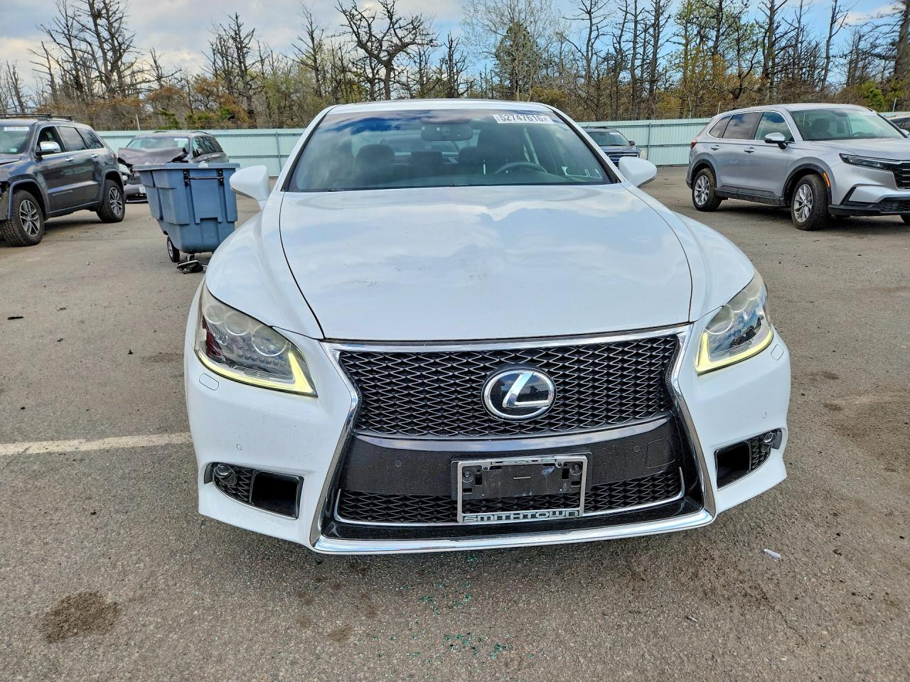 2014 Lexus Ls 460 White vin: JTHCL5EF6E5022821