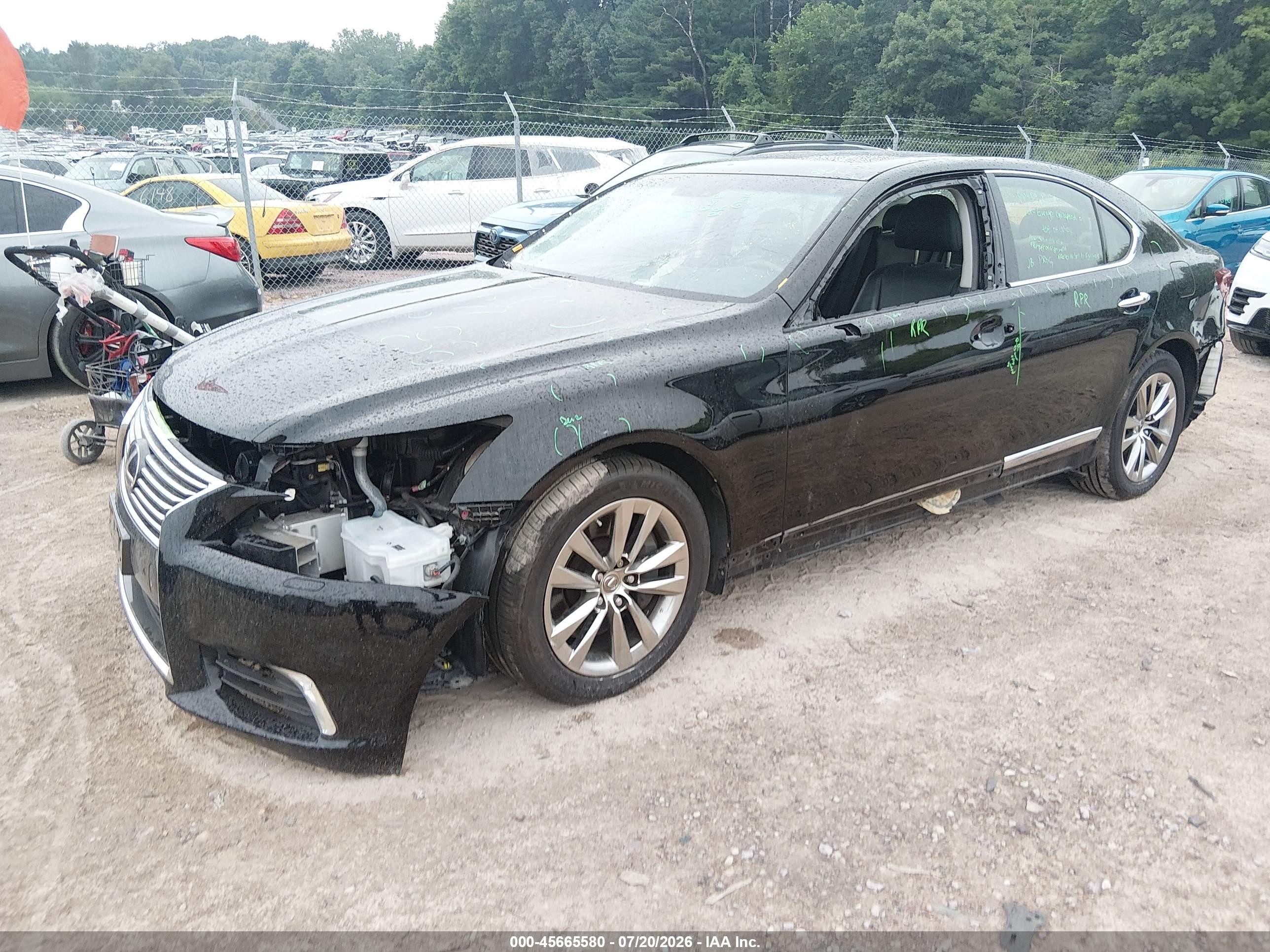 2015 Lexus Ls 460   Black vin: JTHCL5EF6F5024098