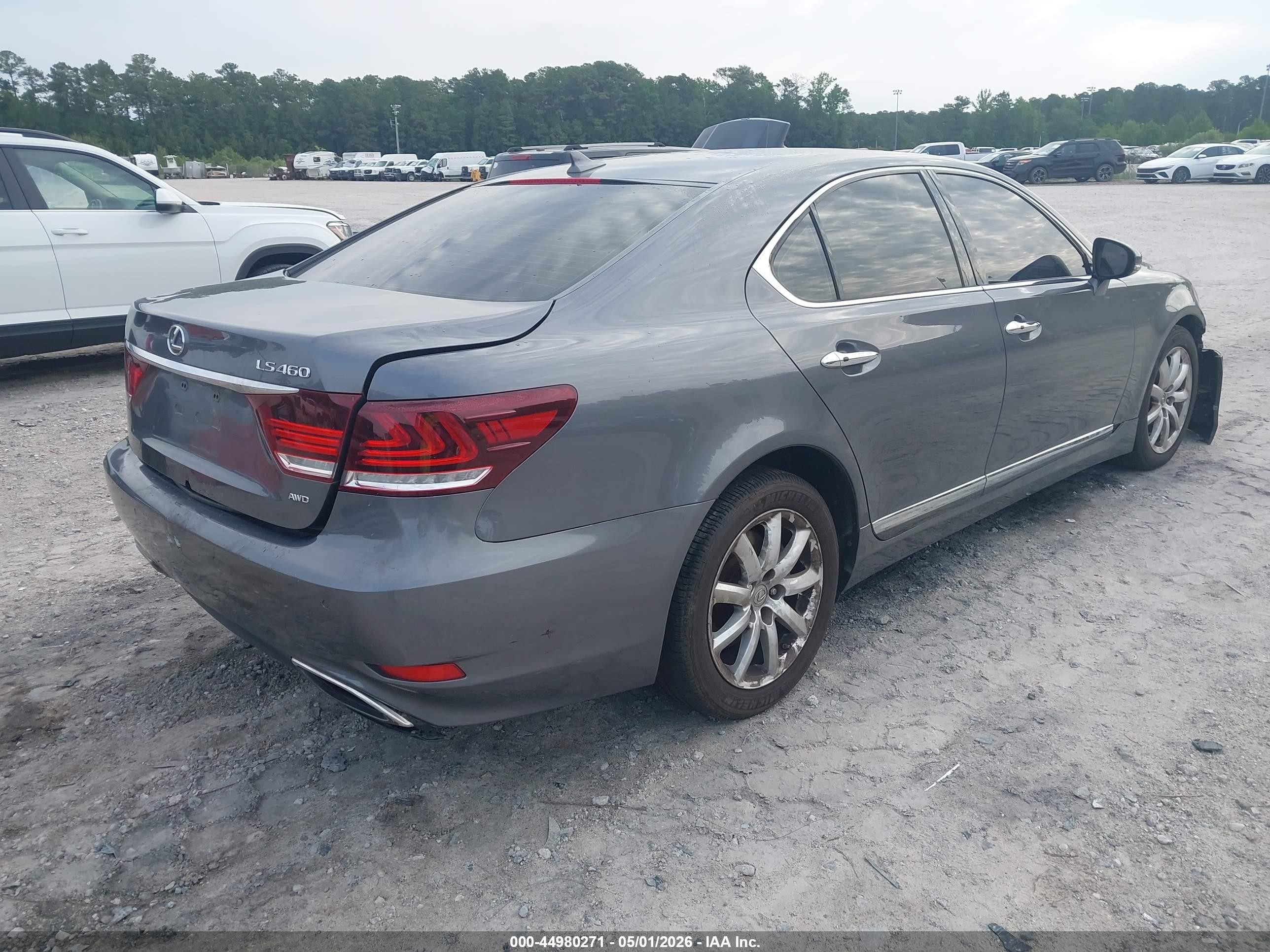 2013 Lexus Ls 460   Gray vin: JTHCL5EF7D5016170