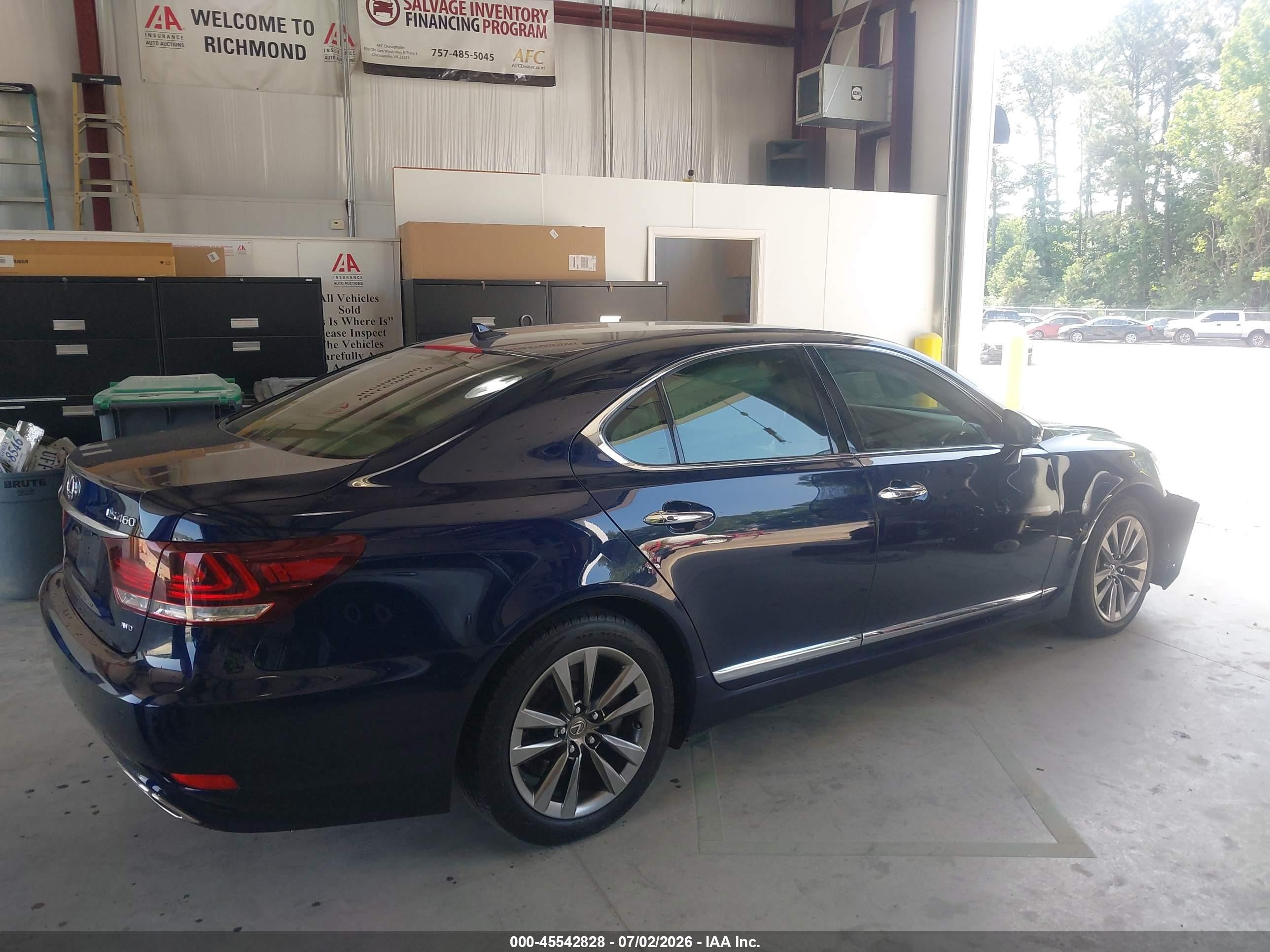 2013 Lexus Ls 460   Синий vin: JTHCL5EF7D5017514