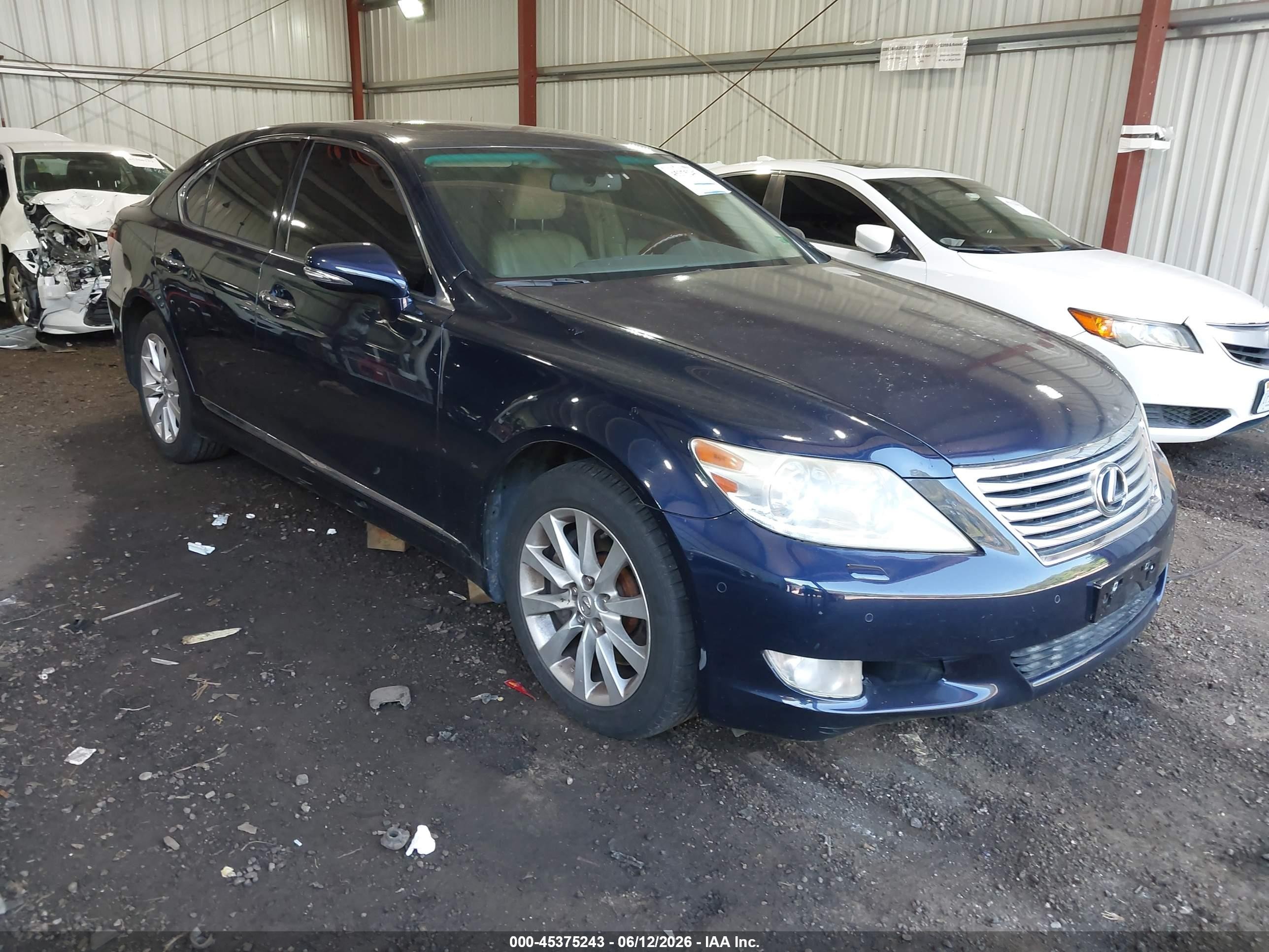 2010 Lexus Ls 460   Blue vin: JTHCL5EF8A5007862