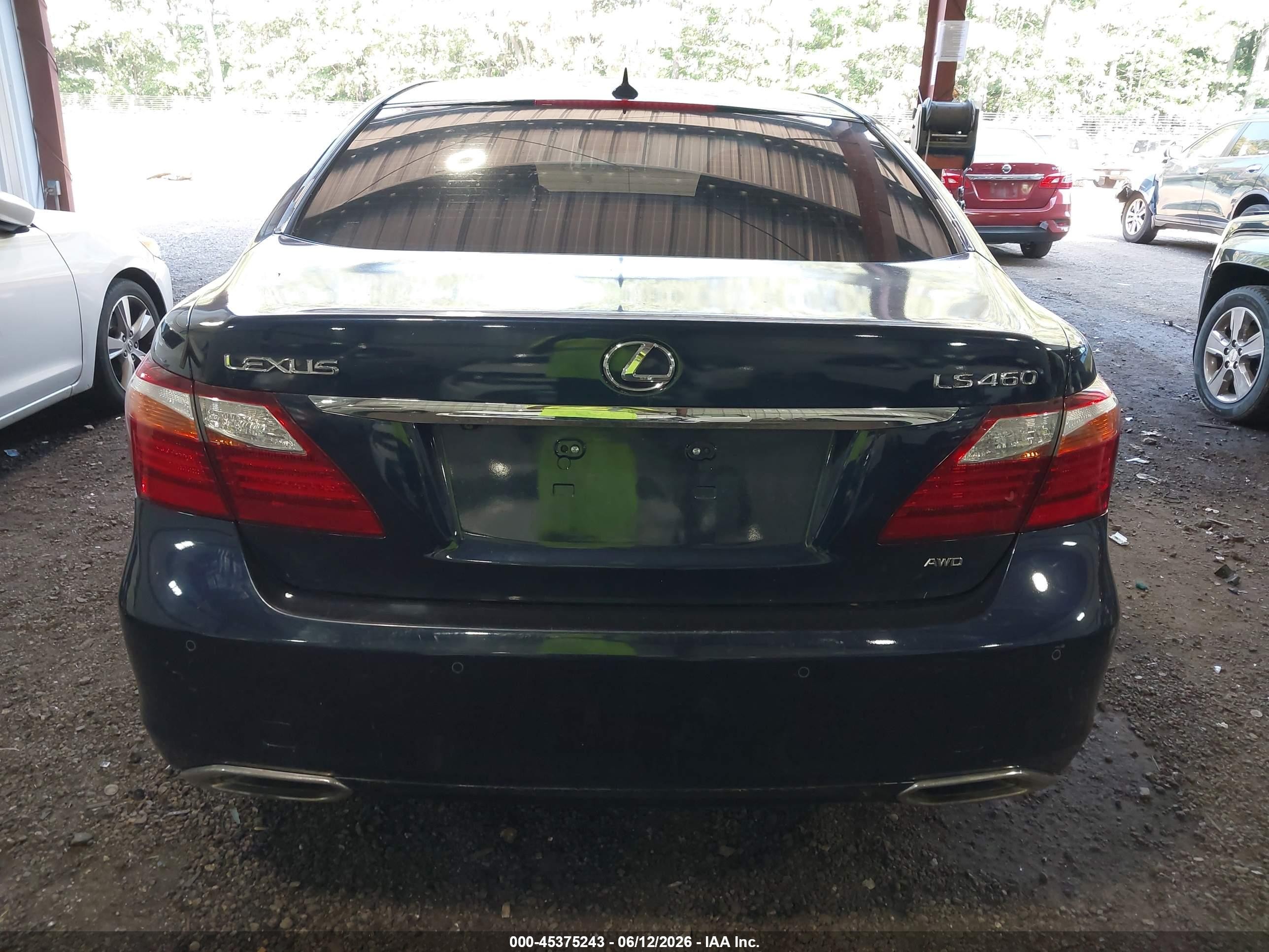2010 Lexus Ls 460   Blue vin: JTHCL5EF8A5007862