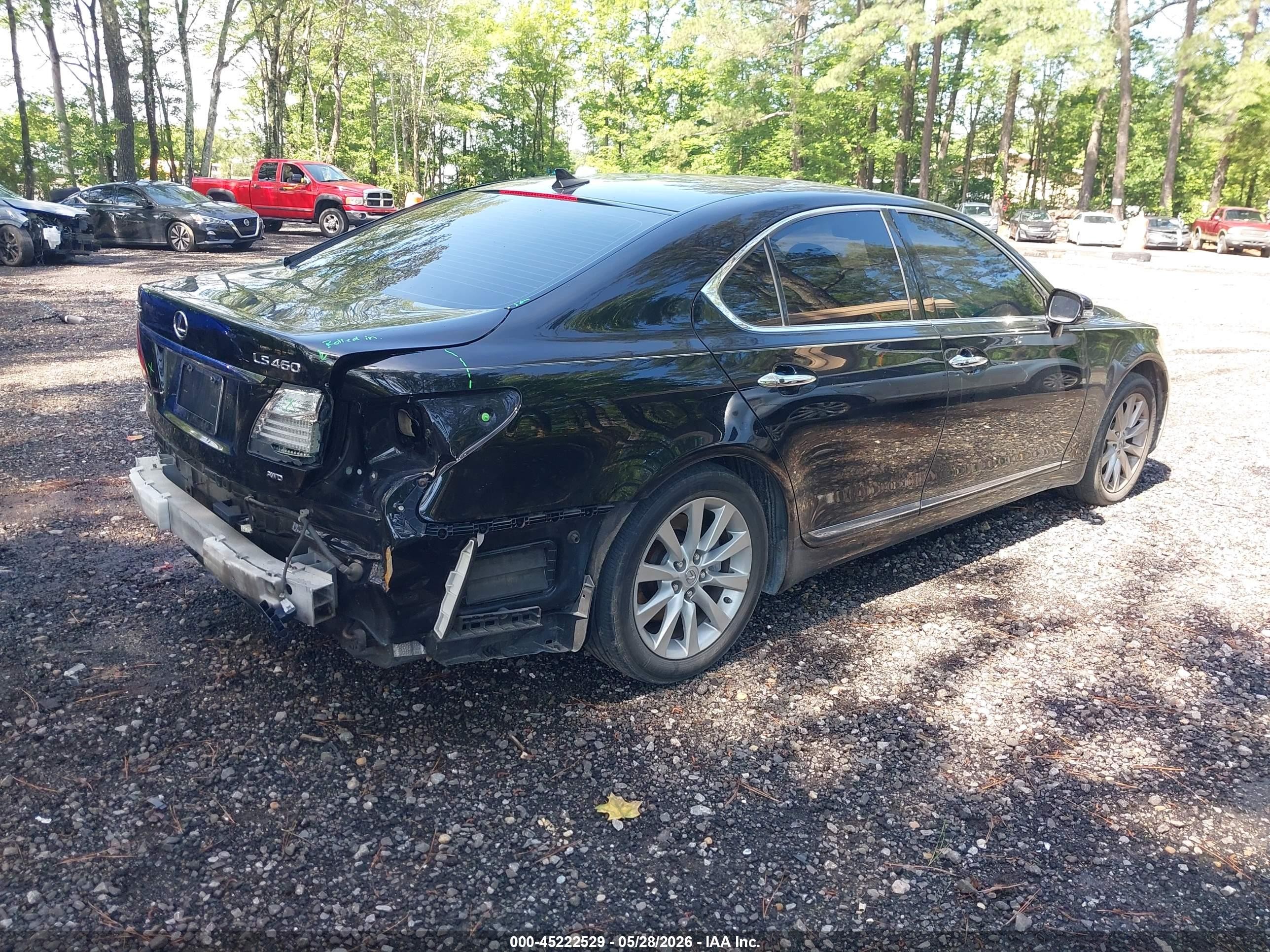 2010 Lexus Ls 460   Black vin: JTHCL5EF8A5008400
