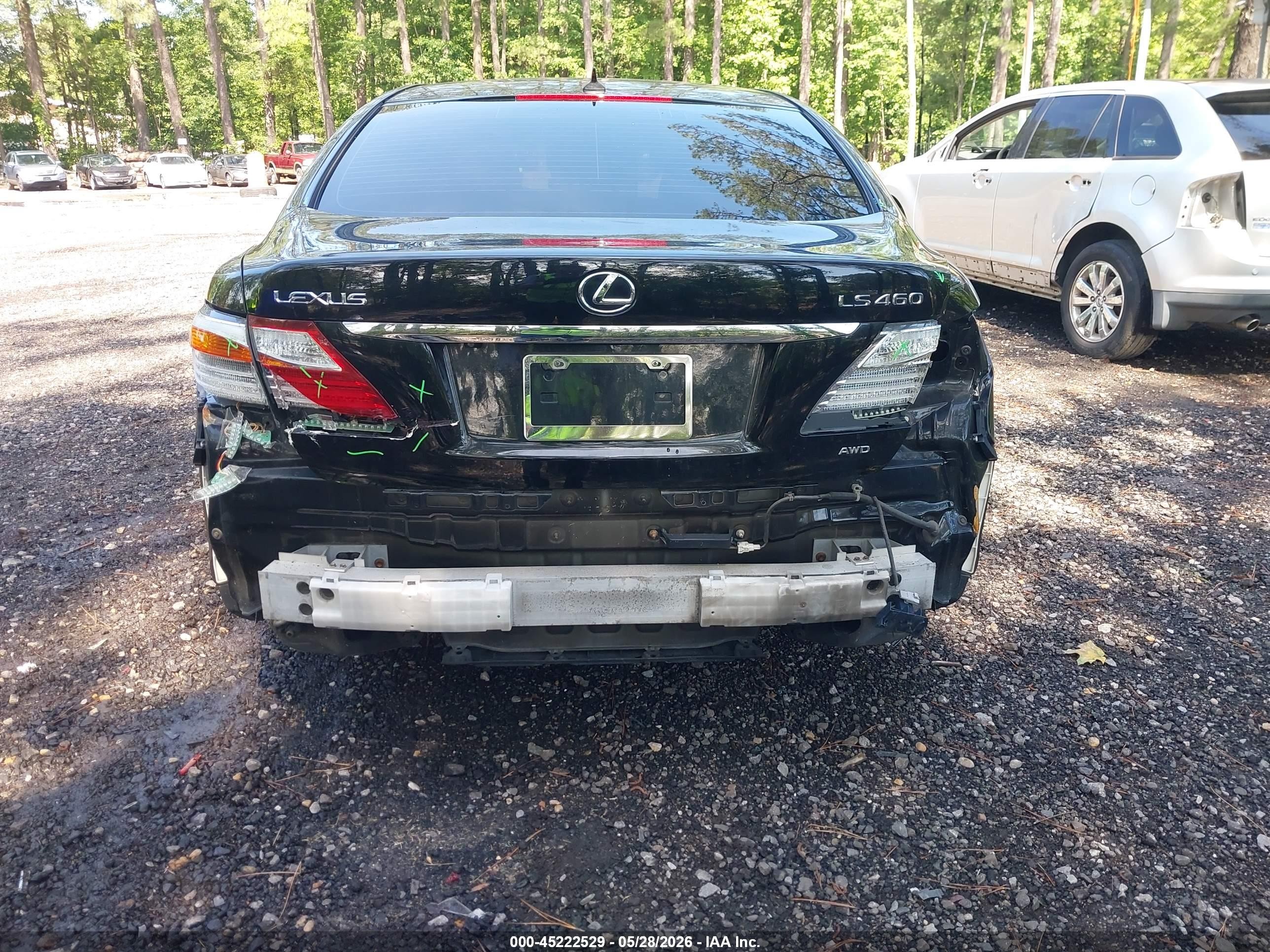 2010 Lexus Ls 460   Black vin: JTHCL5EF8A5008400