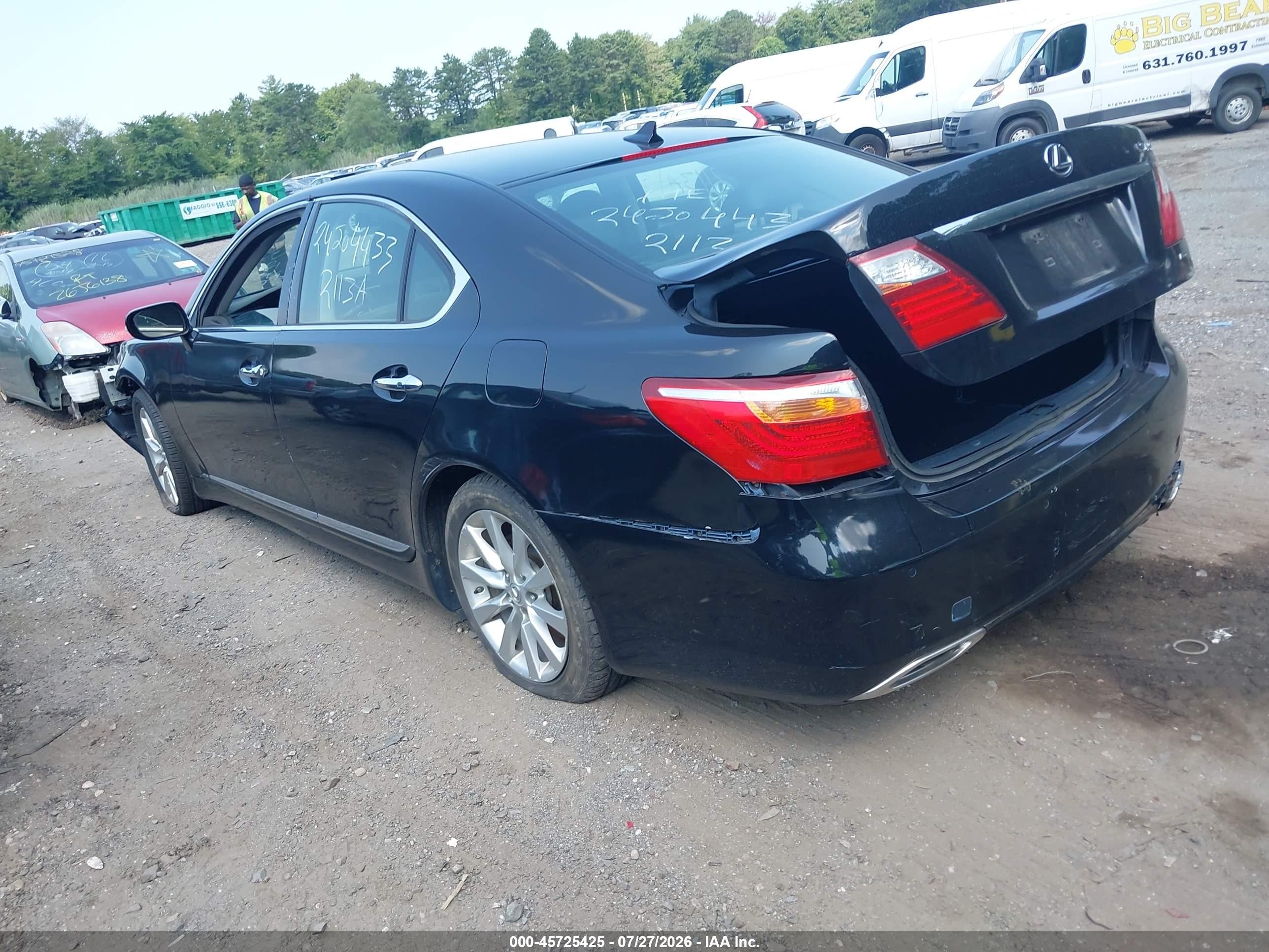 2012 Lexus Ls 460   Черный vin: JTHCL5EF8C5013566
