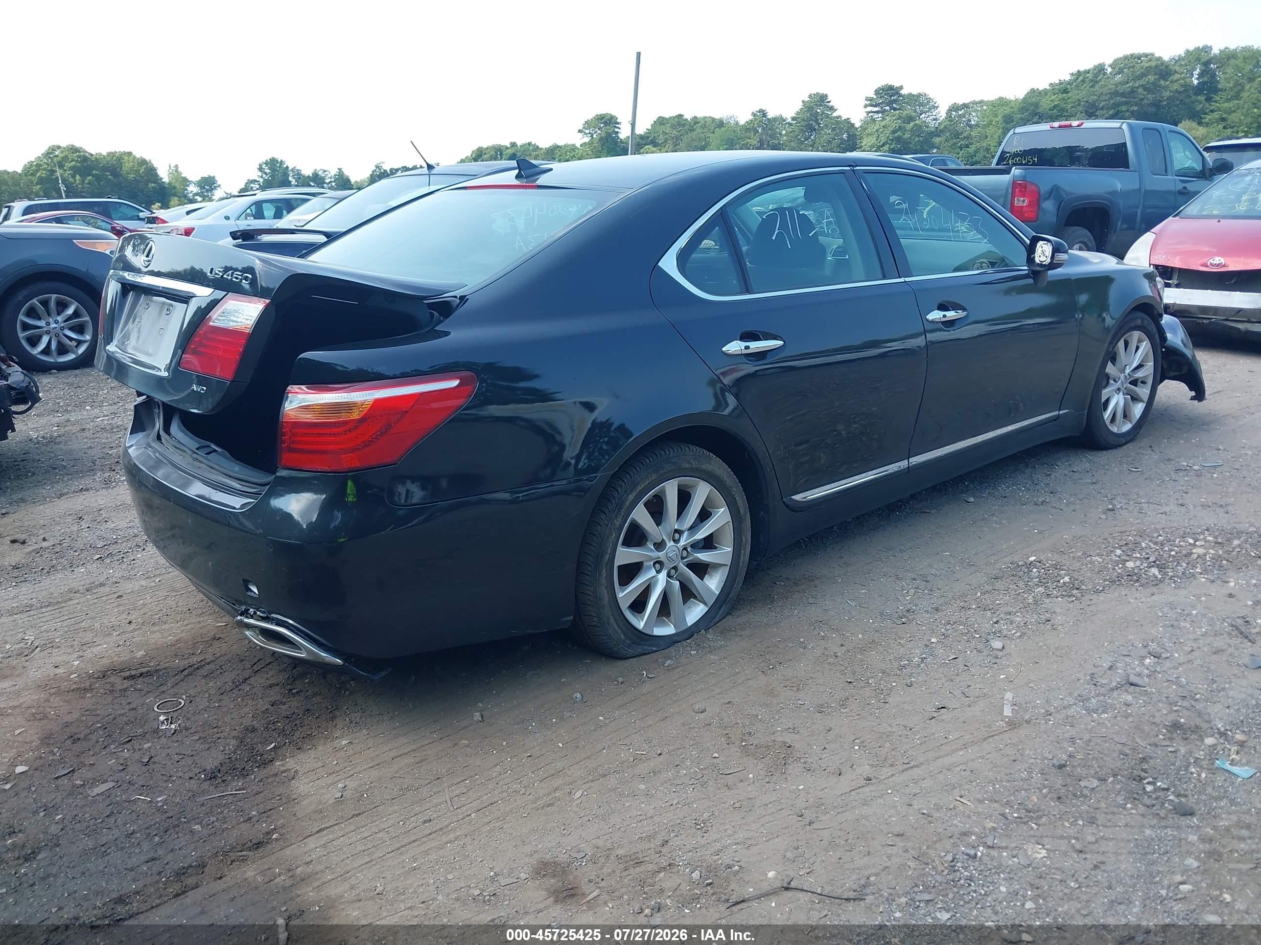 2012 Lexus Ls 460   Черный vin: JTHCL5EF8C5013566