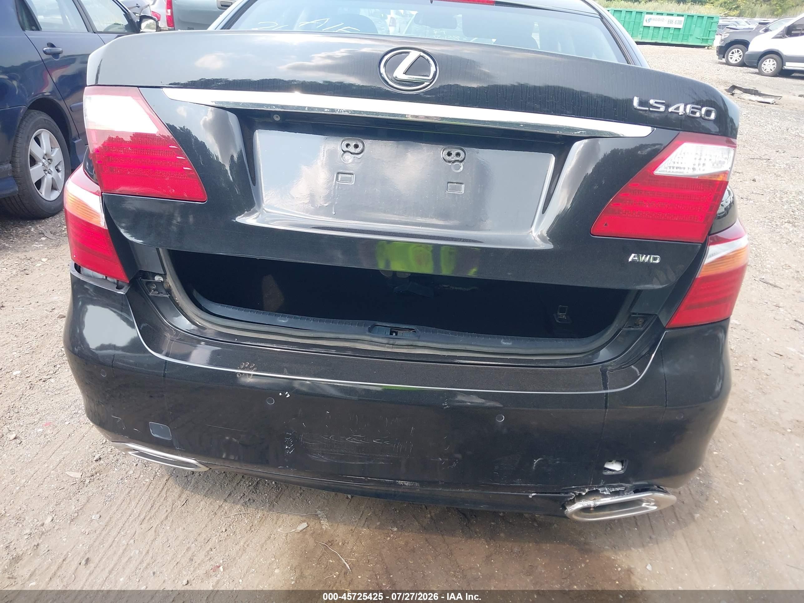 2012 Lexus Ls 460   Черный vin: JTHCL5EF8C5013566