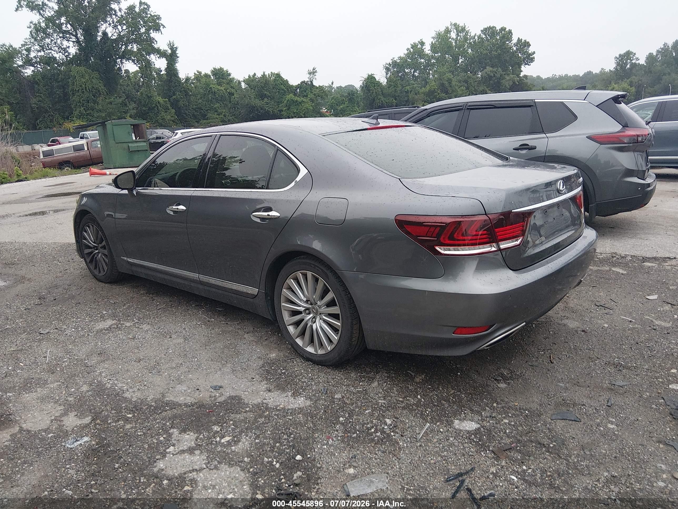 2013 Lexus Ls 460 Gray vin: JTHCL5EF8D5017537