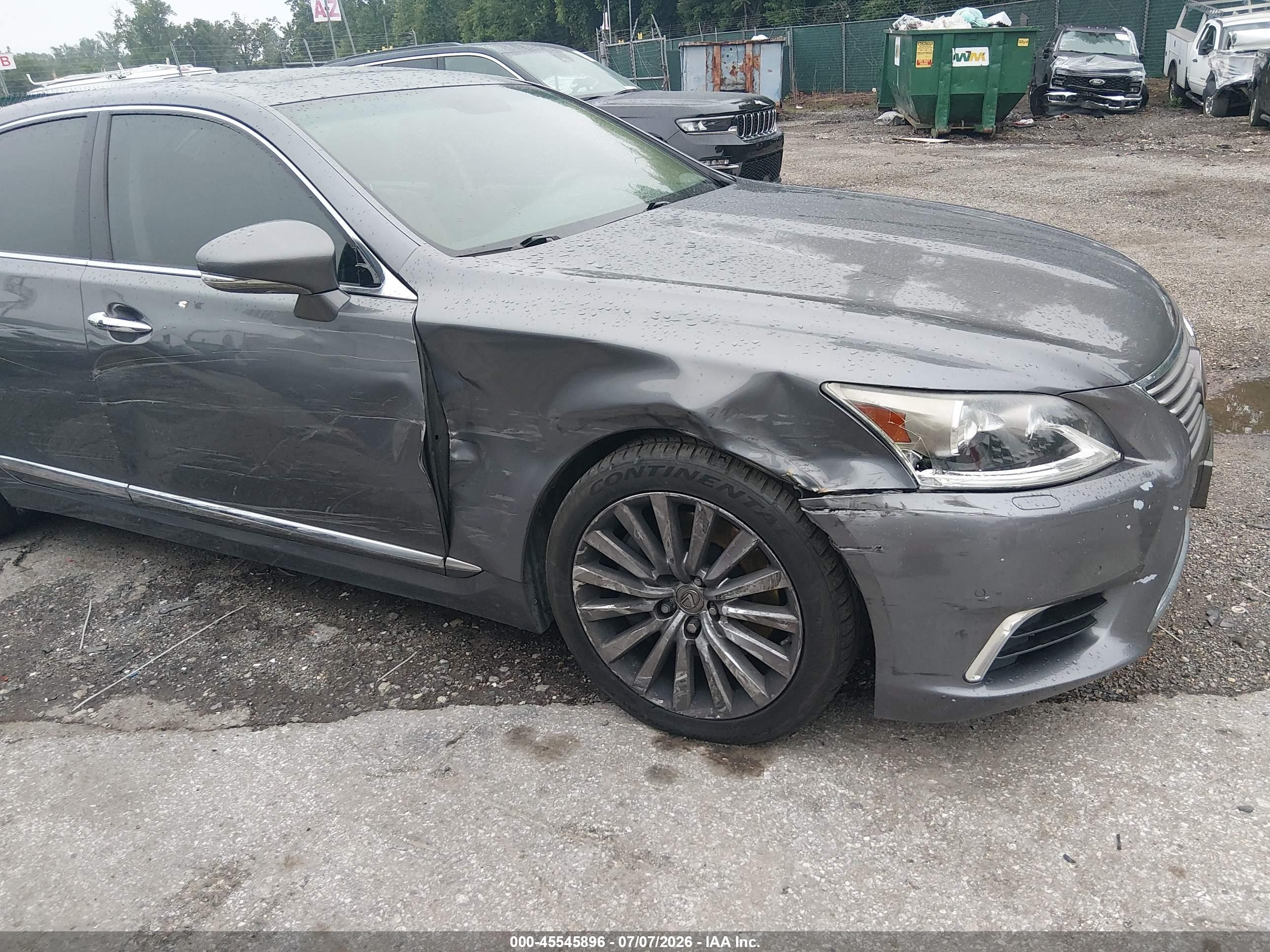 2013 Lexus Ls 460 Gray vin: JTHCL5EF8D5017537
