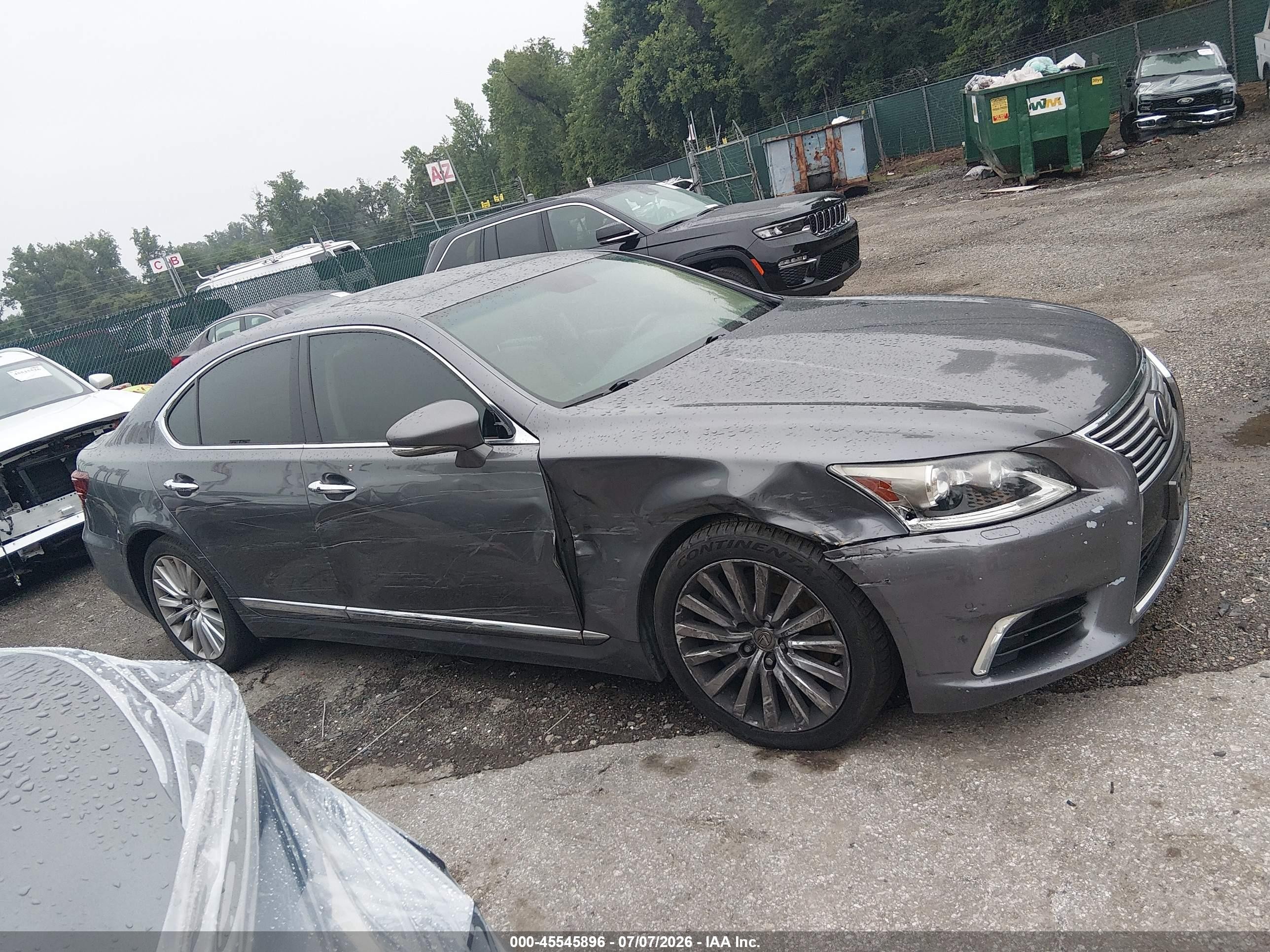 2013 Lexus Ls 460 Gray vin: JTHCL5EF8D5017537