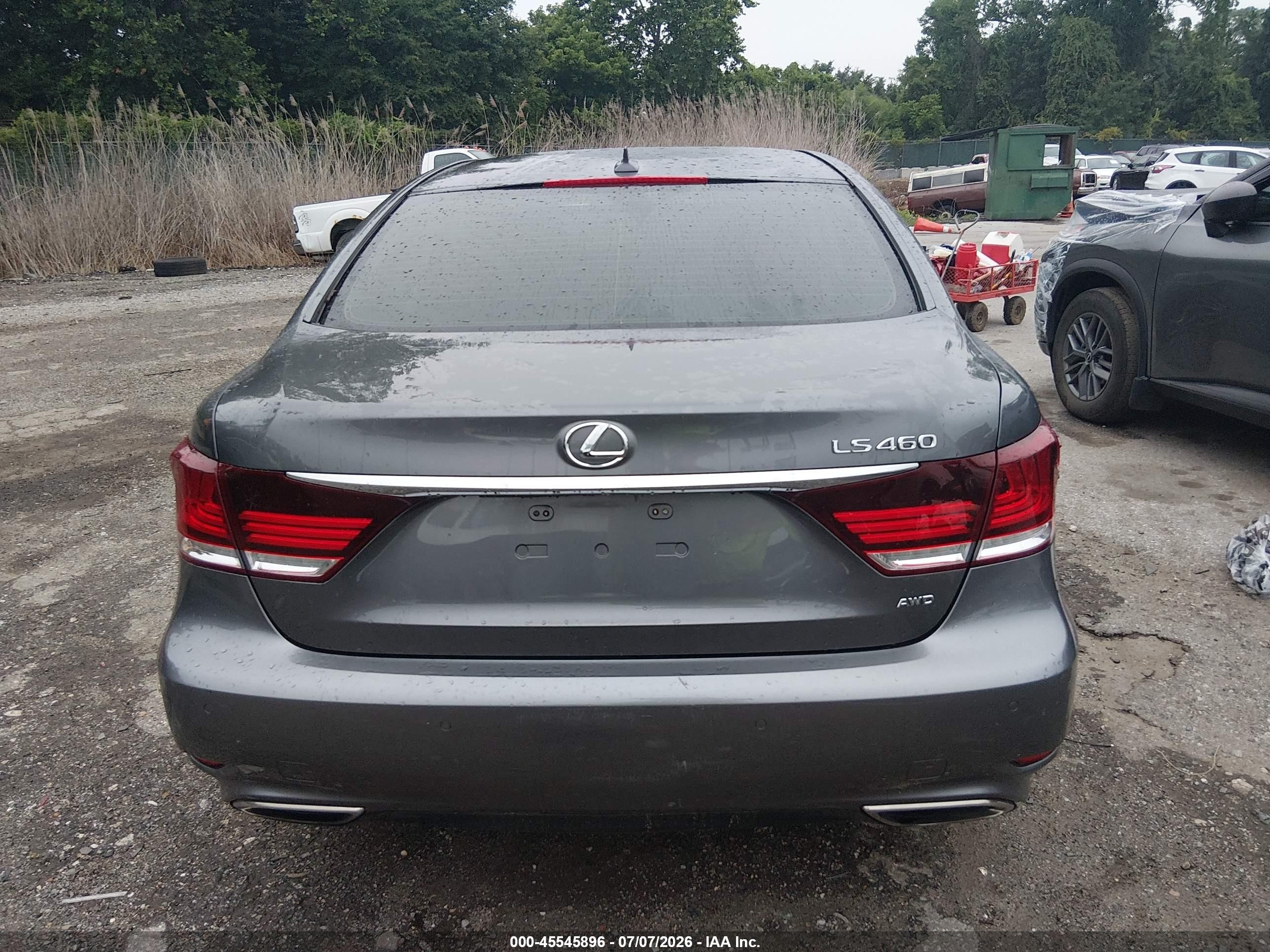 2013 Lexus Ls 460 Gray vin: JTHCL5EF8D5017537