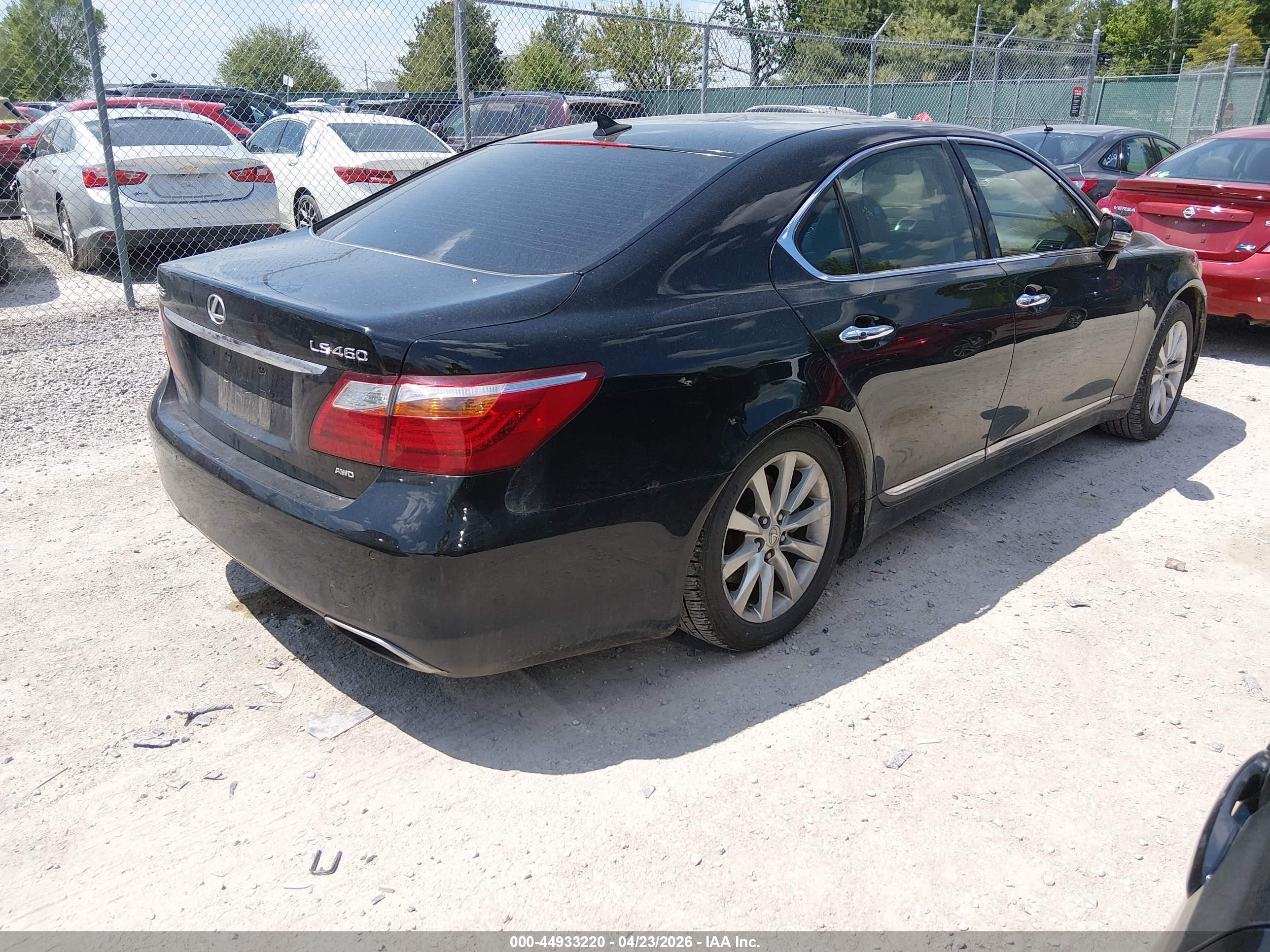 2010 Lexus Ls 460 Black vin: JTHCL5EF9A5007014