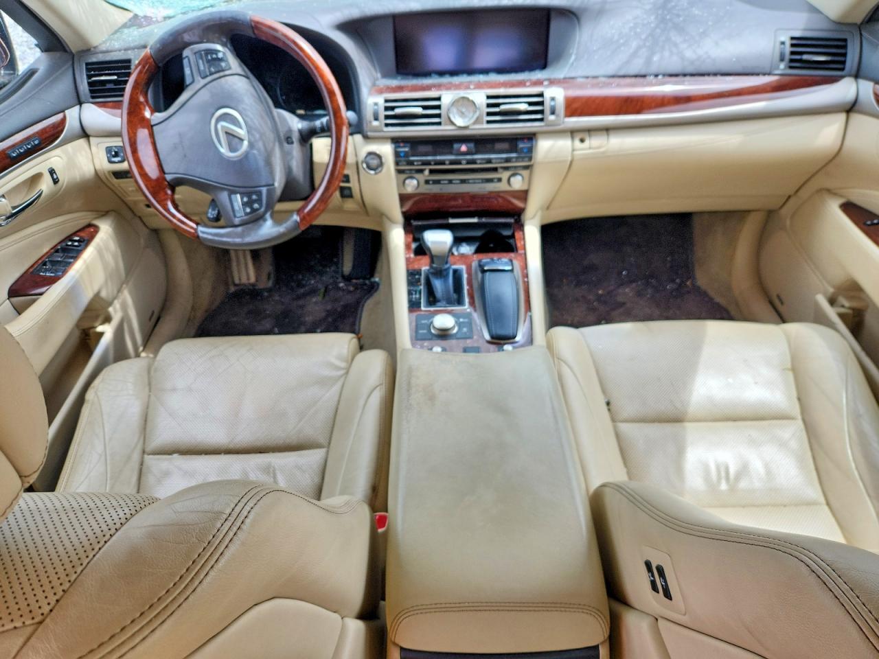 2013 Lexus Ls 460 White vin: JTHCL5EF9D5018423