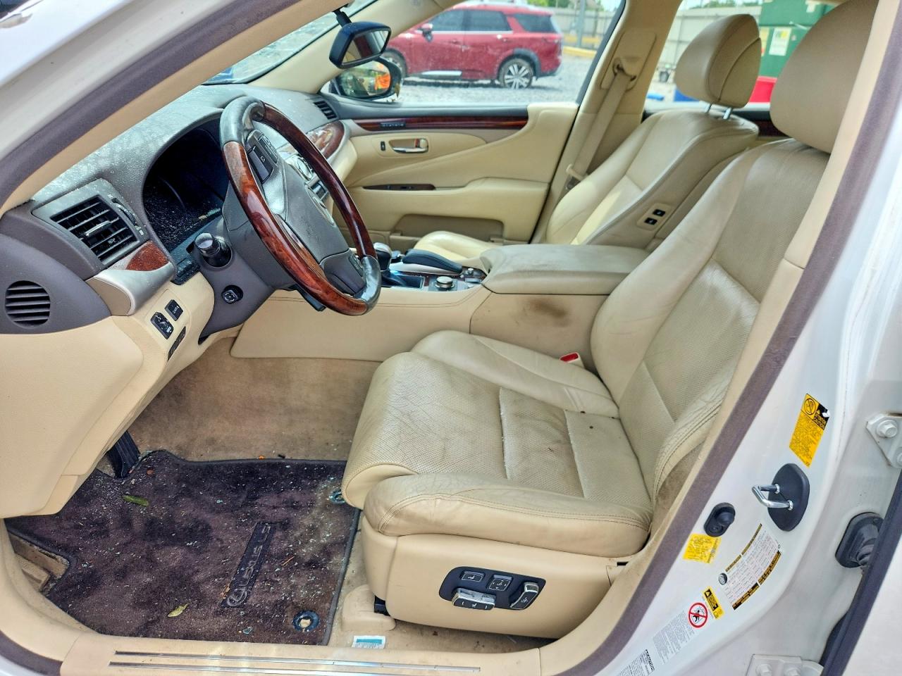 2013 Lexus Ls 460 White vin: JTHCL5EF9D5018423