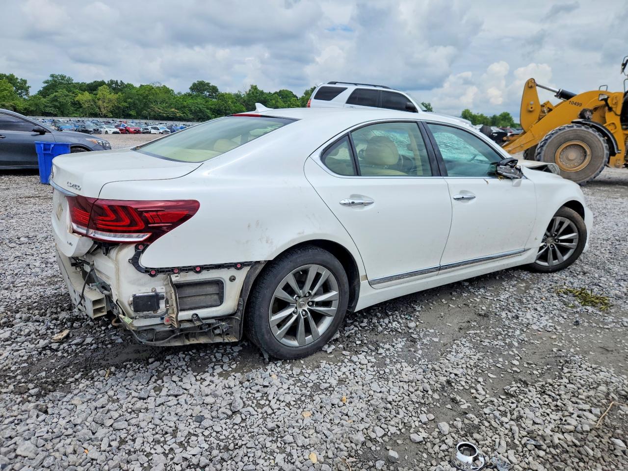 2013 Lexus Ls 460 White vin: JTHCL5EF9D5018423