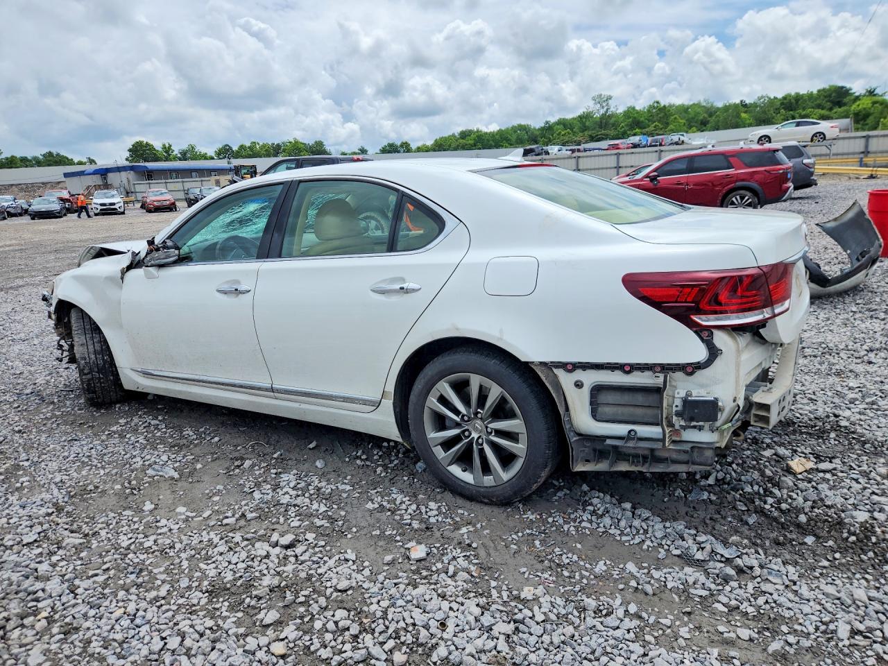 2013 Lexus Ls 460 White vin: JTHCL5EF9D5018423