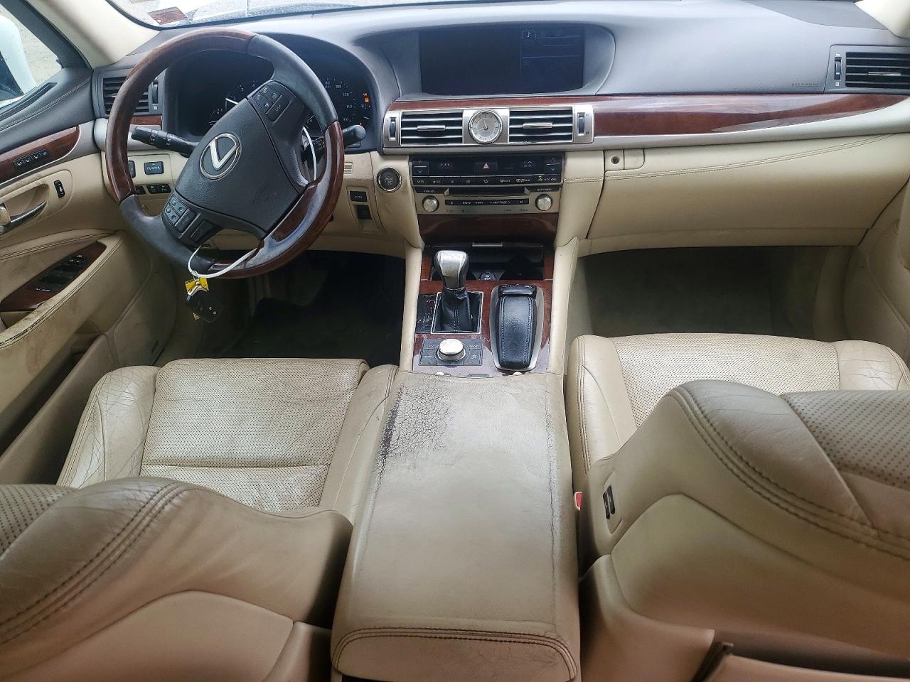 2013 Lexus Ls 460 White vin: JTHCL5EFXD5017507
