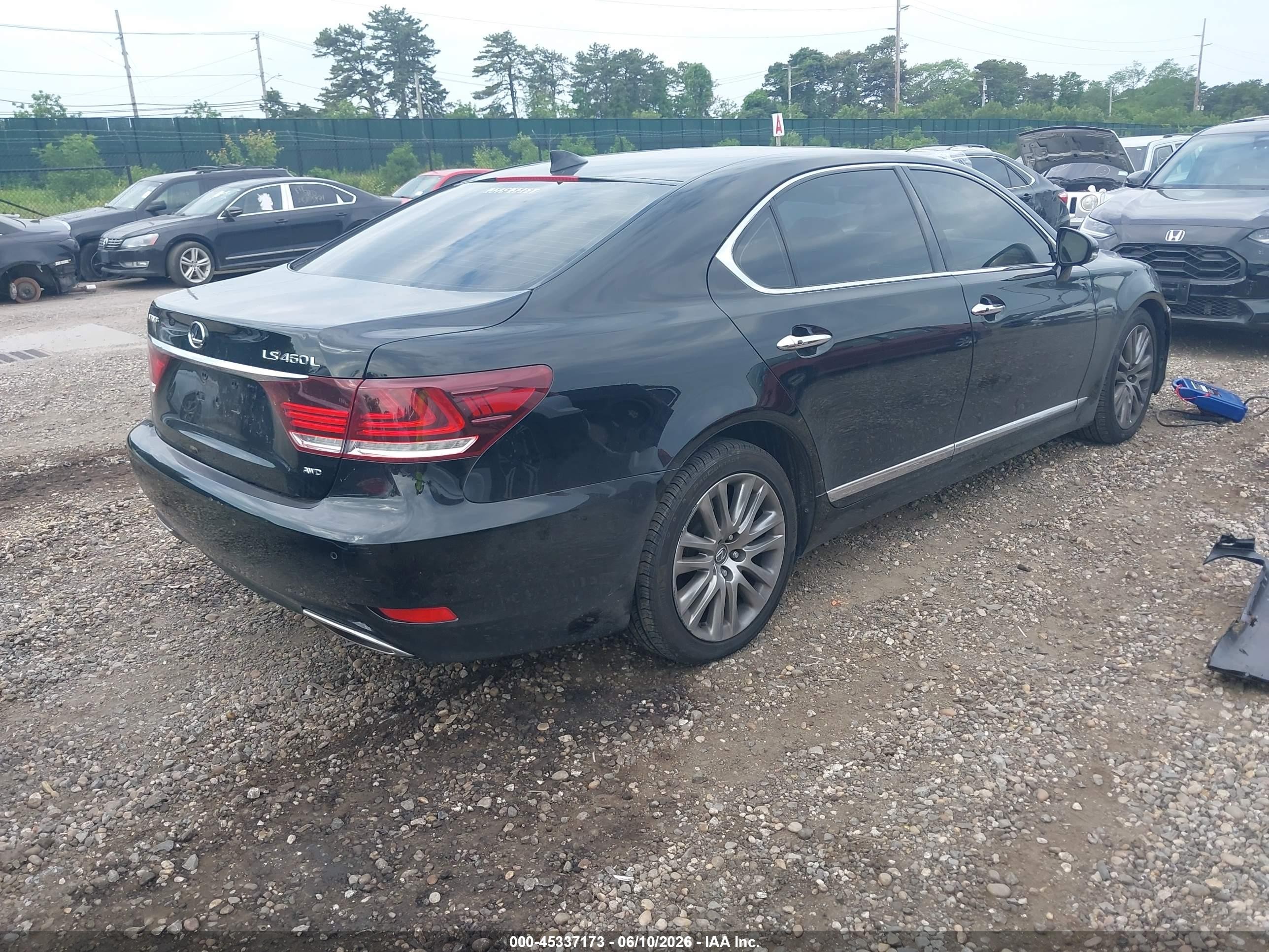 2014 Lexus Ls 460 L Black vin: JTHDL1EF5E5006882