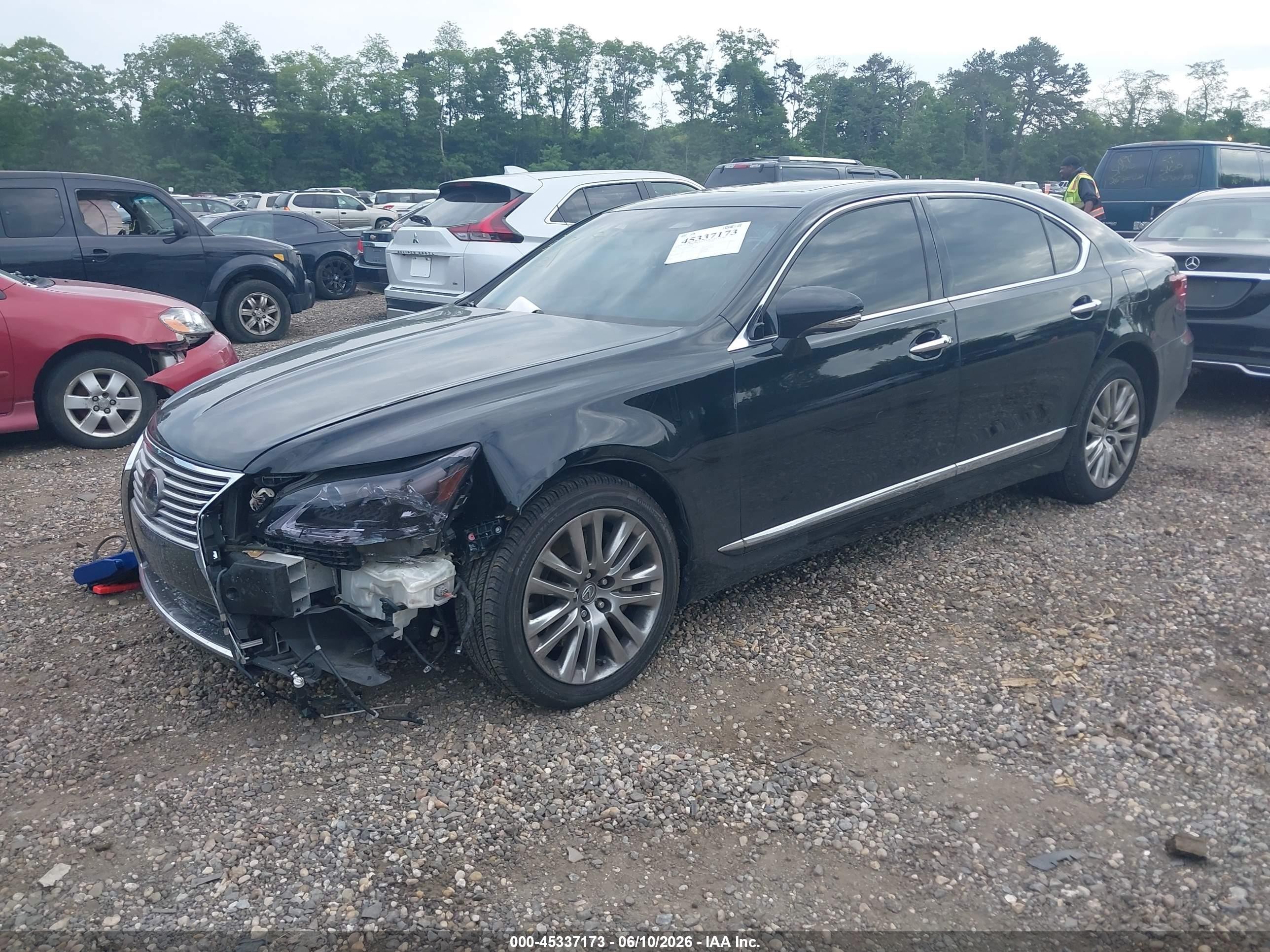 2014 Lexus Ls 460 L Black vin: JTHDL1EF5E5006882