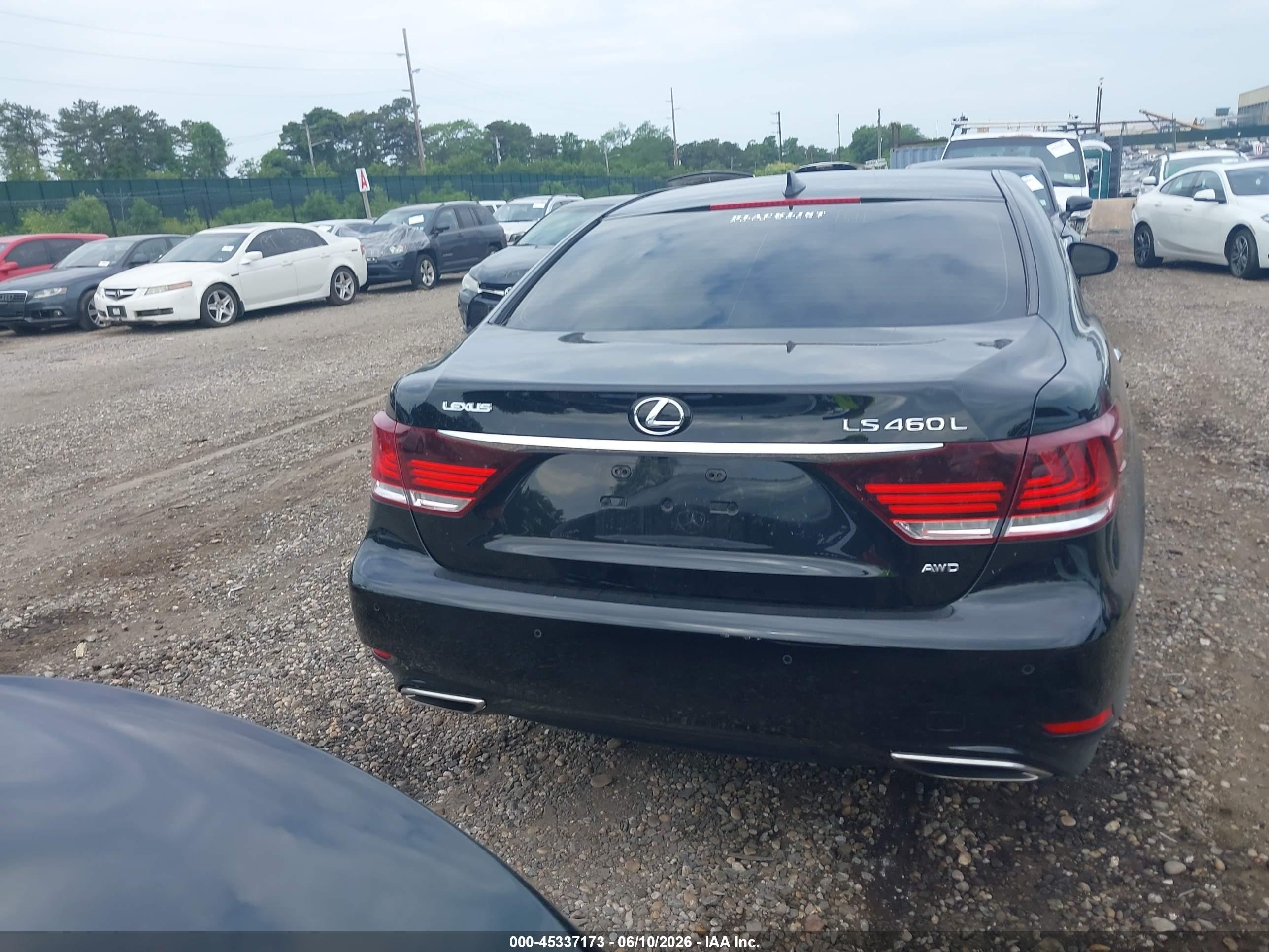 2014 Lexus Ls 460 L Black vin: JTHDL1EF5E5006882
