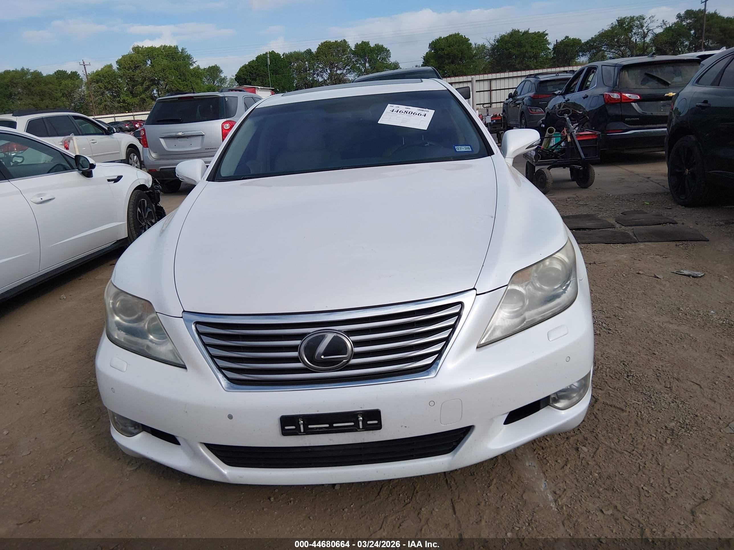2010 Lexus Ls 460 L White vin: JTHDL1EF9A5002103