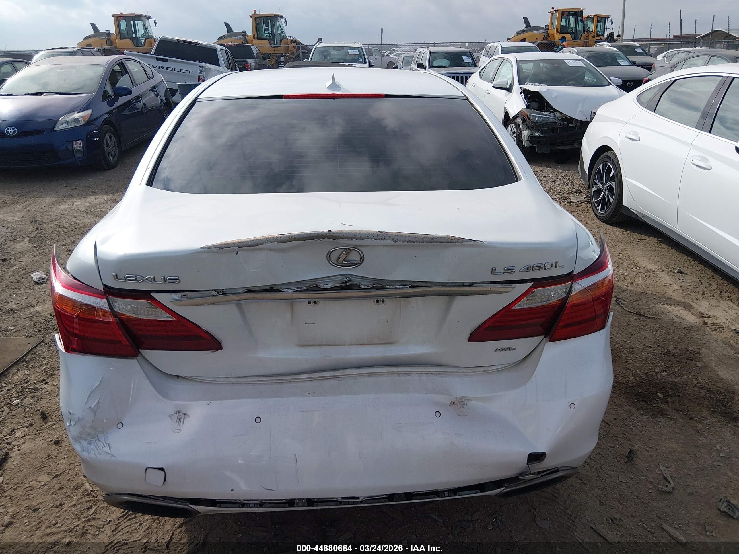 2010 Lexus Ls 460 L White vin: JTHDL1EF9A5002103