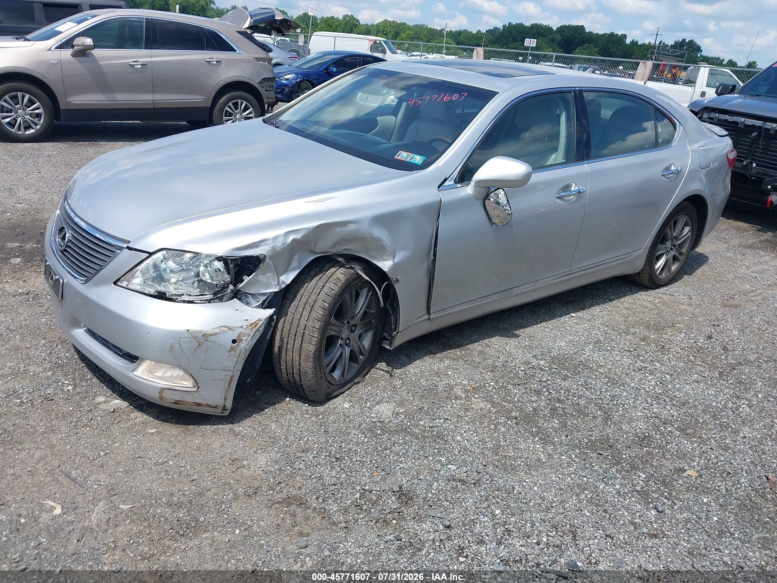 2009 Lexus Ls 460 L Silver vin: JTHDL46F395000794