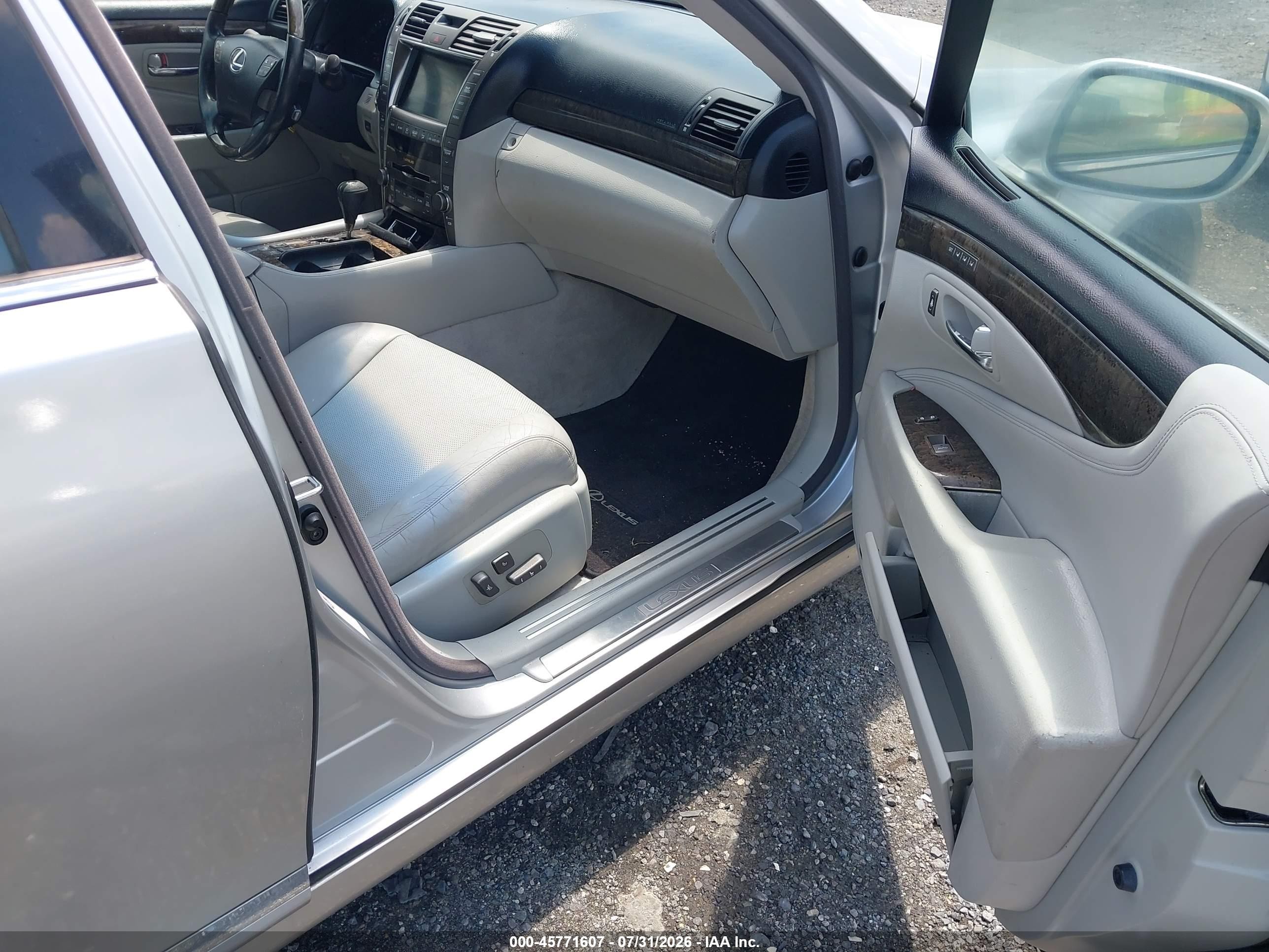 2009 Lexus Ls 460 L Silver vin: JTHDL46F395000794