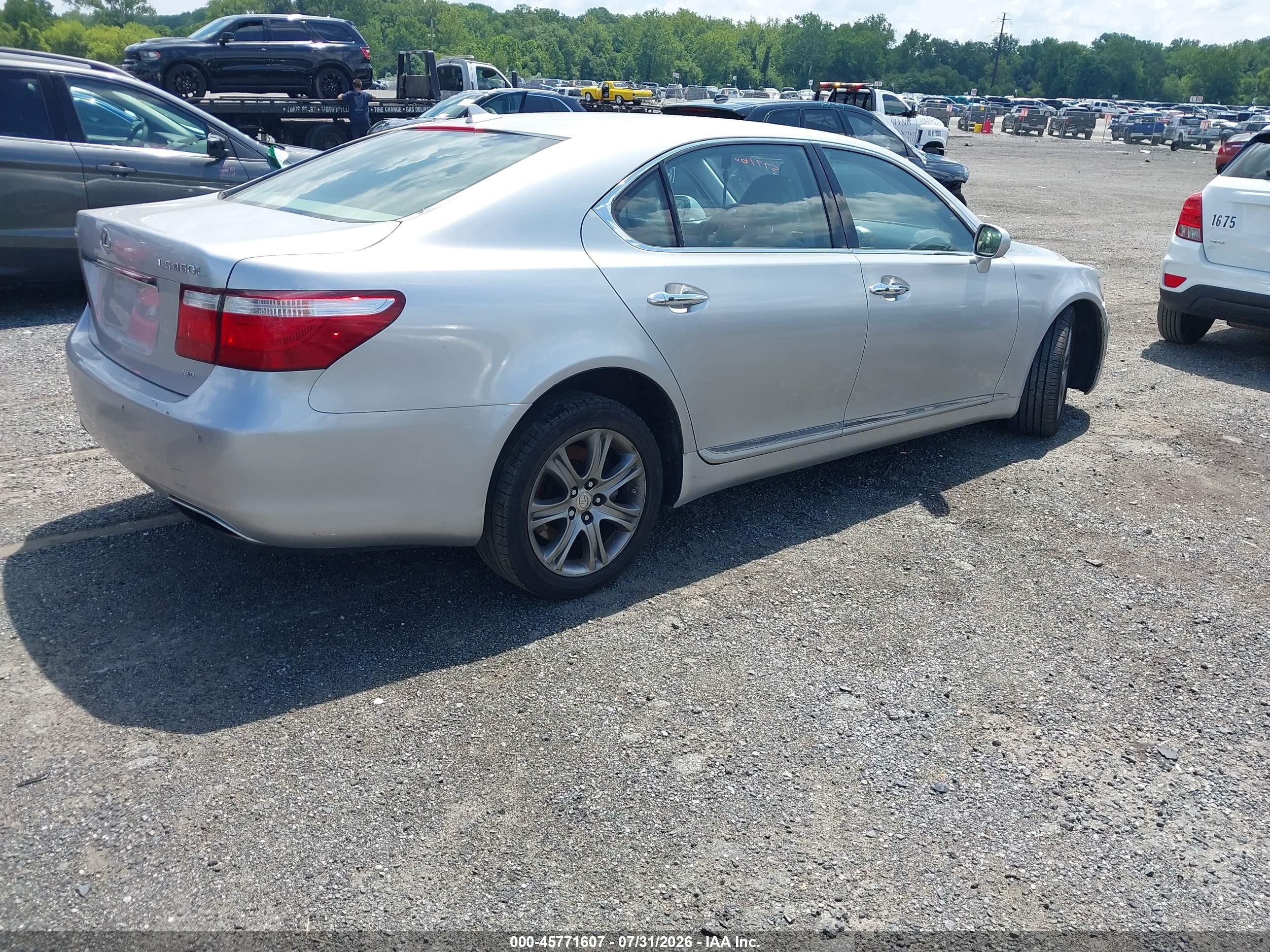 2009 Lexus Ls 460 L Silver vin: JTHDL46F395000794
