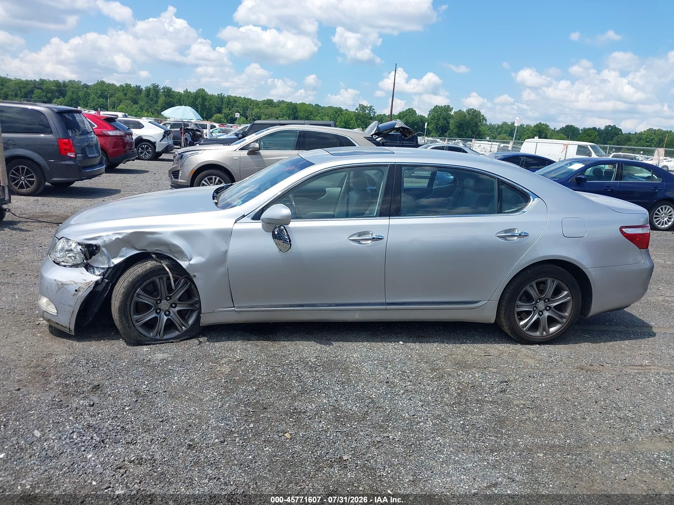 2009 Lexus Ls 460 L Silver vin: JTHDL46F395000794