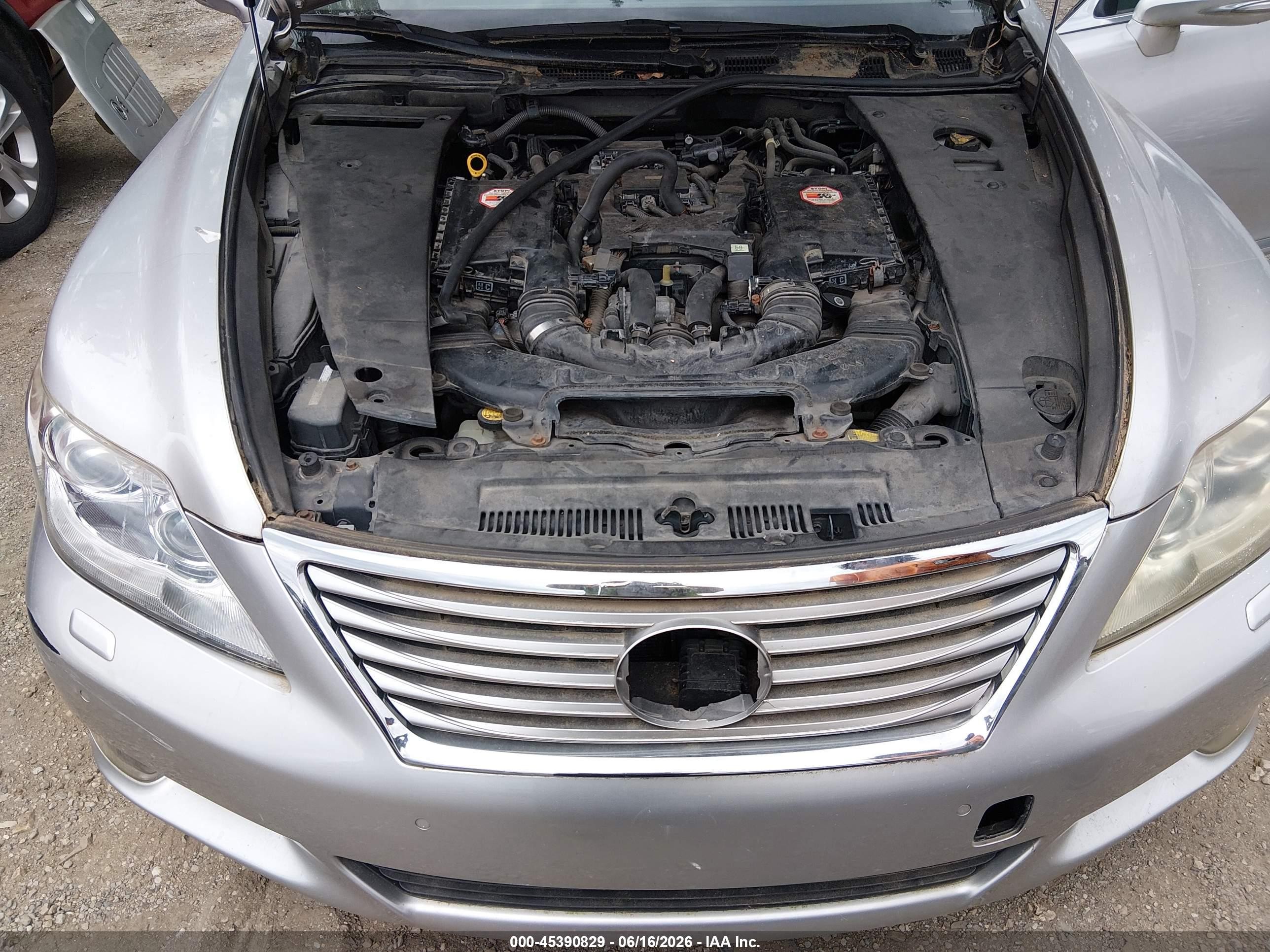 2010 Lexus Ls 460 L Silver vin: JTHDL5EF0A5001929