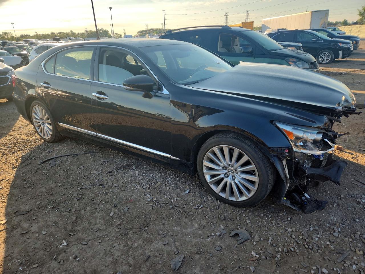 2013 Lexus Ls 460l Black vin: JTHDL5EF0D5005547