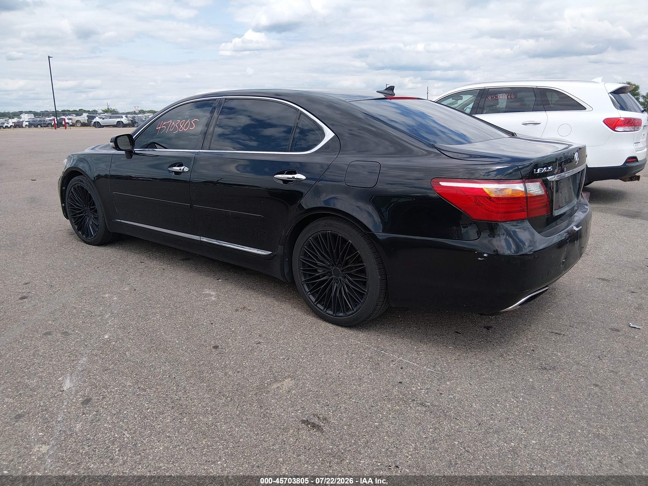 2010 Lexus Ls 460 L Black vin: JTHDL5EF1A5002300