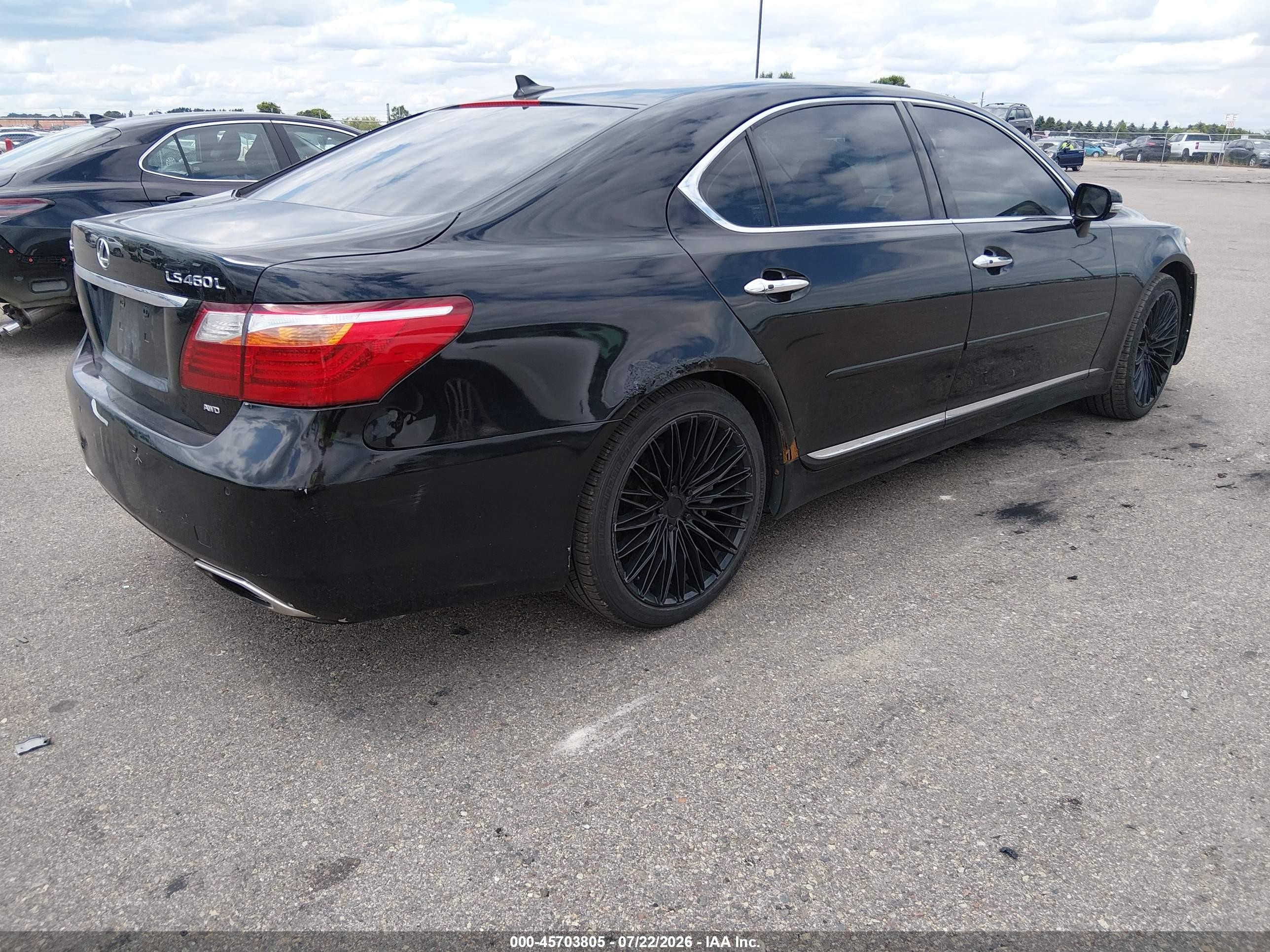 2010 Lexus Ls 460 L Black vin: JTHDL5EF1A5002300