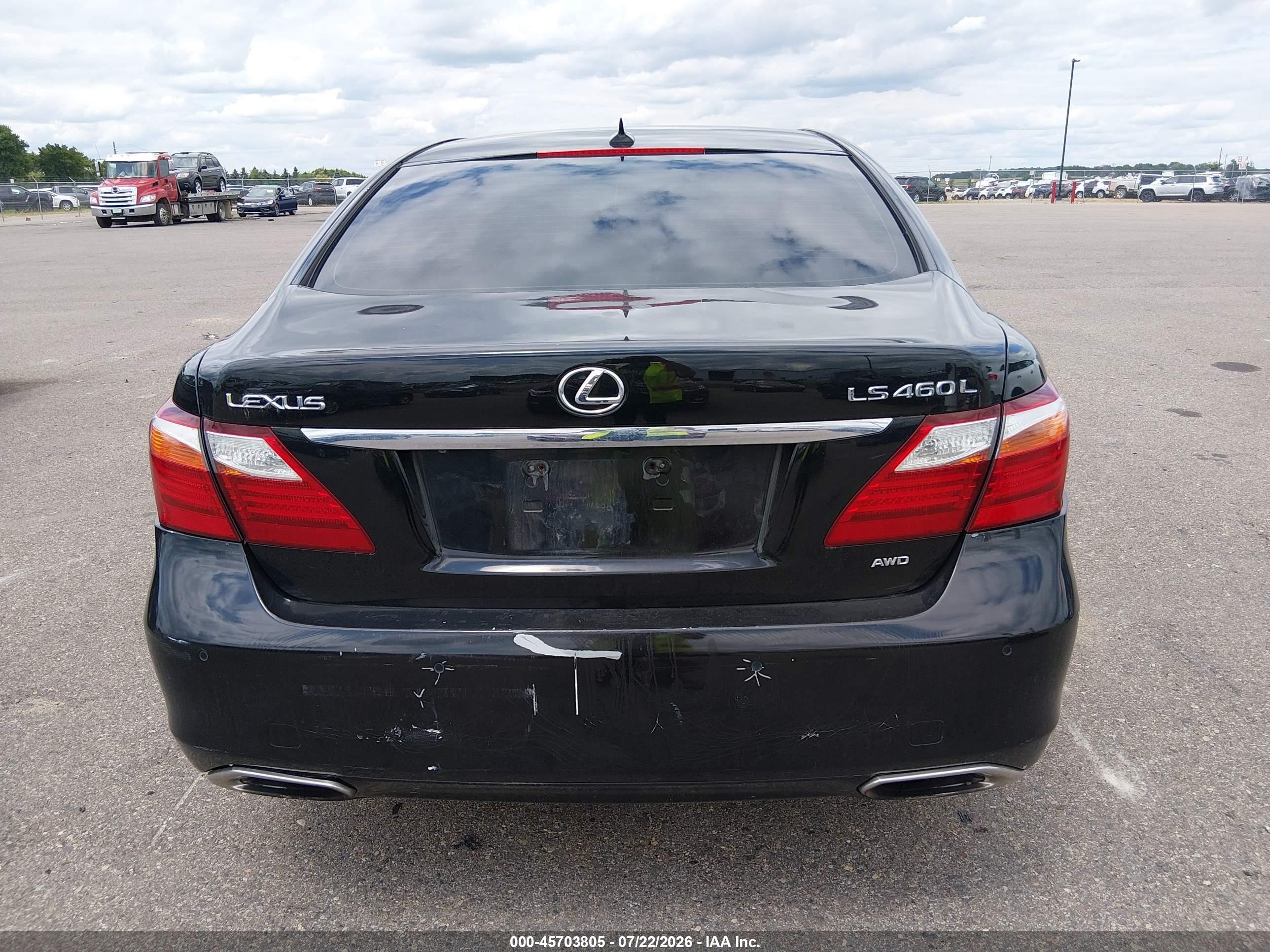 2010 Lexus Ls 460 L Black vin: JTHDL5EF1A5002300