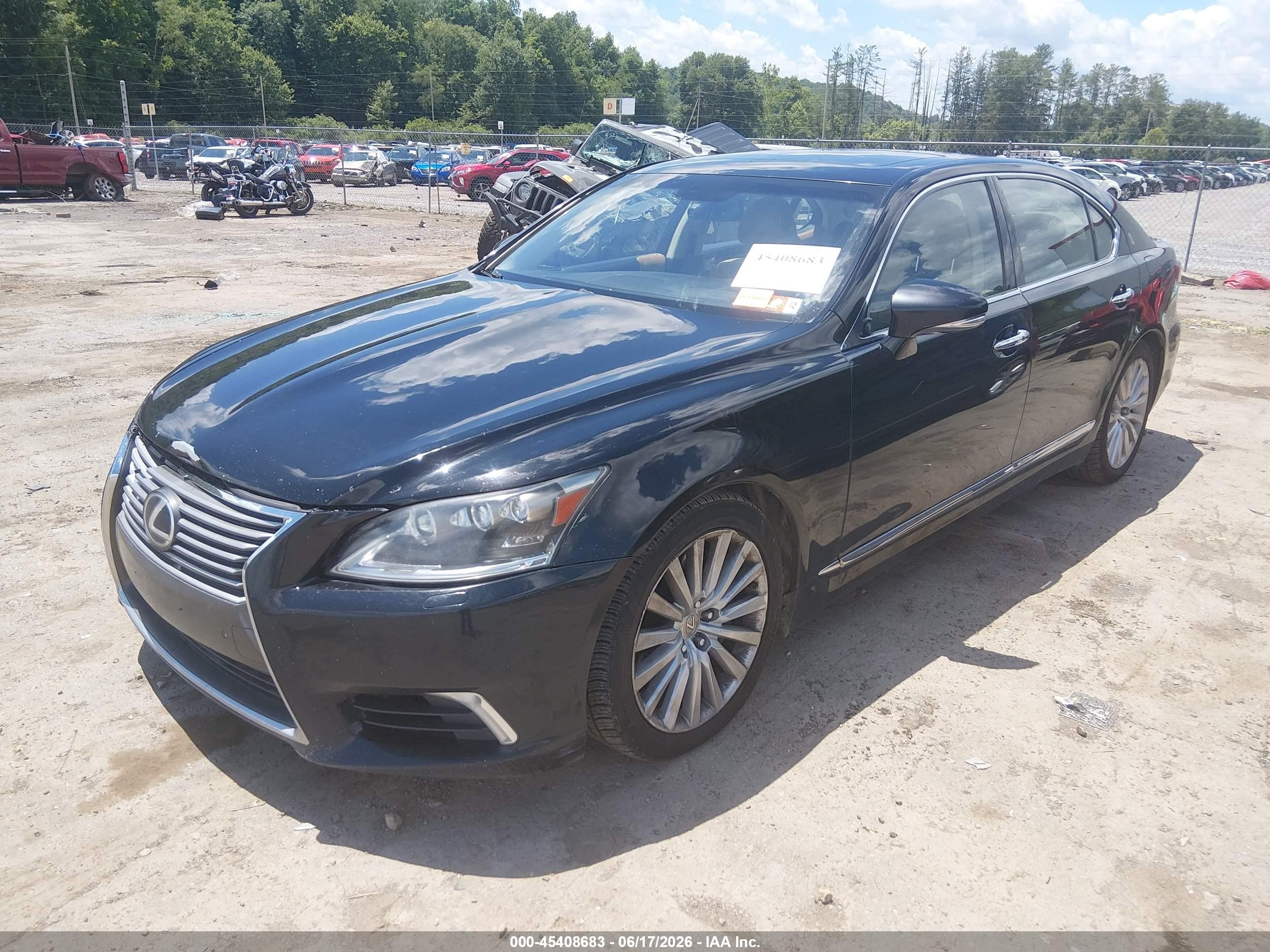 2013 Lexus Ls 460 L Black vin: JTHDL5EF8D5005800