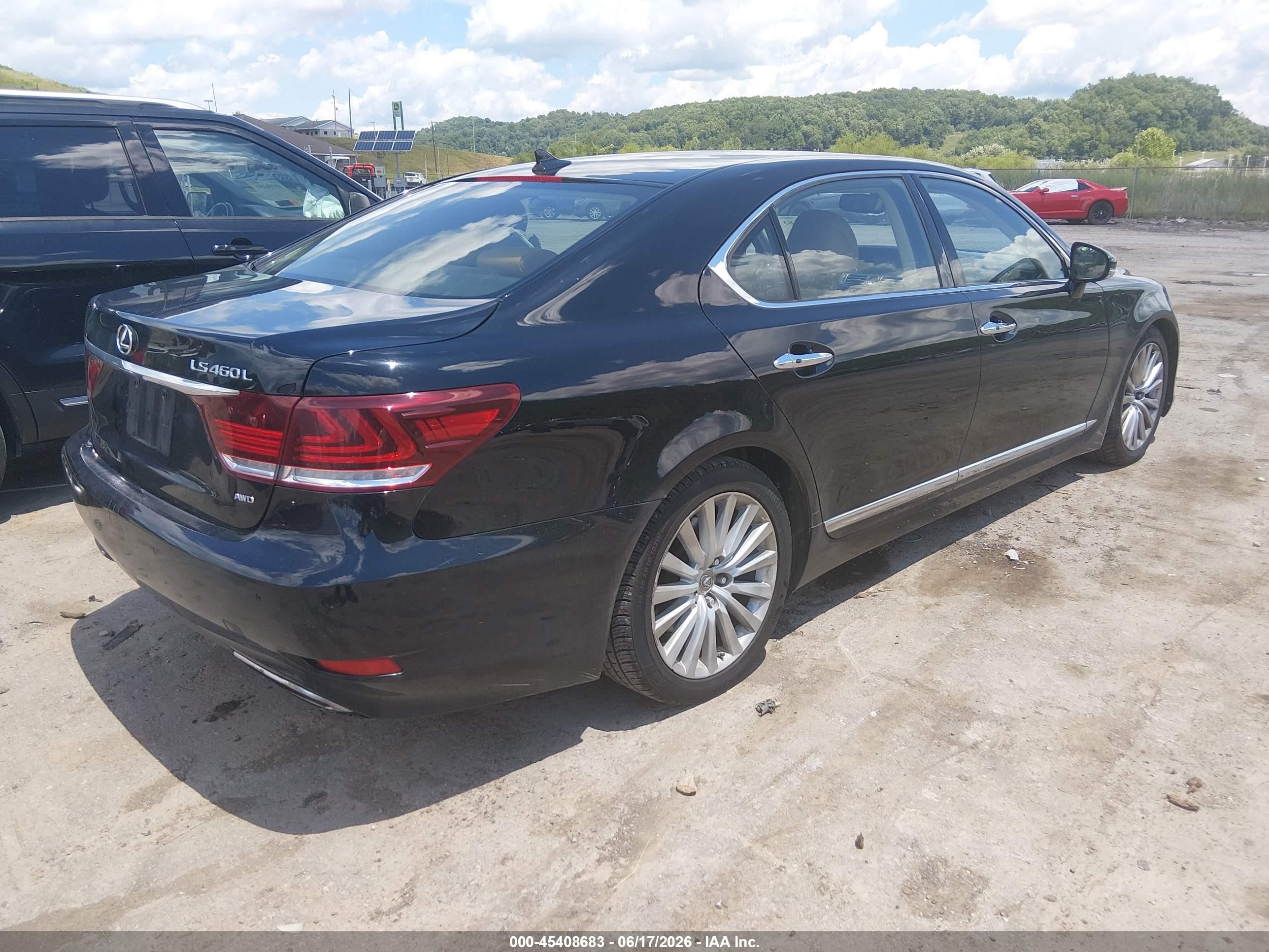 2013 Lexus Ls 460 L Black vin: JTHDL5EF8D5005800