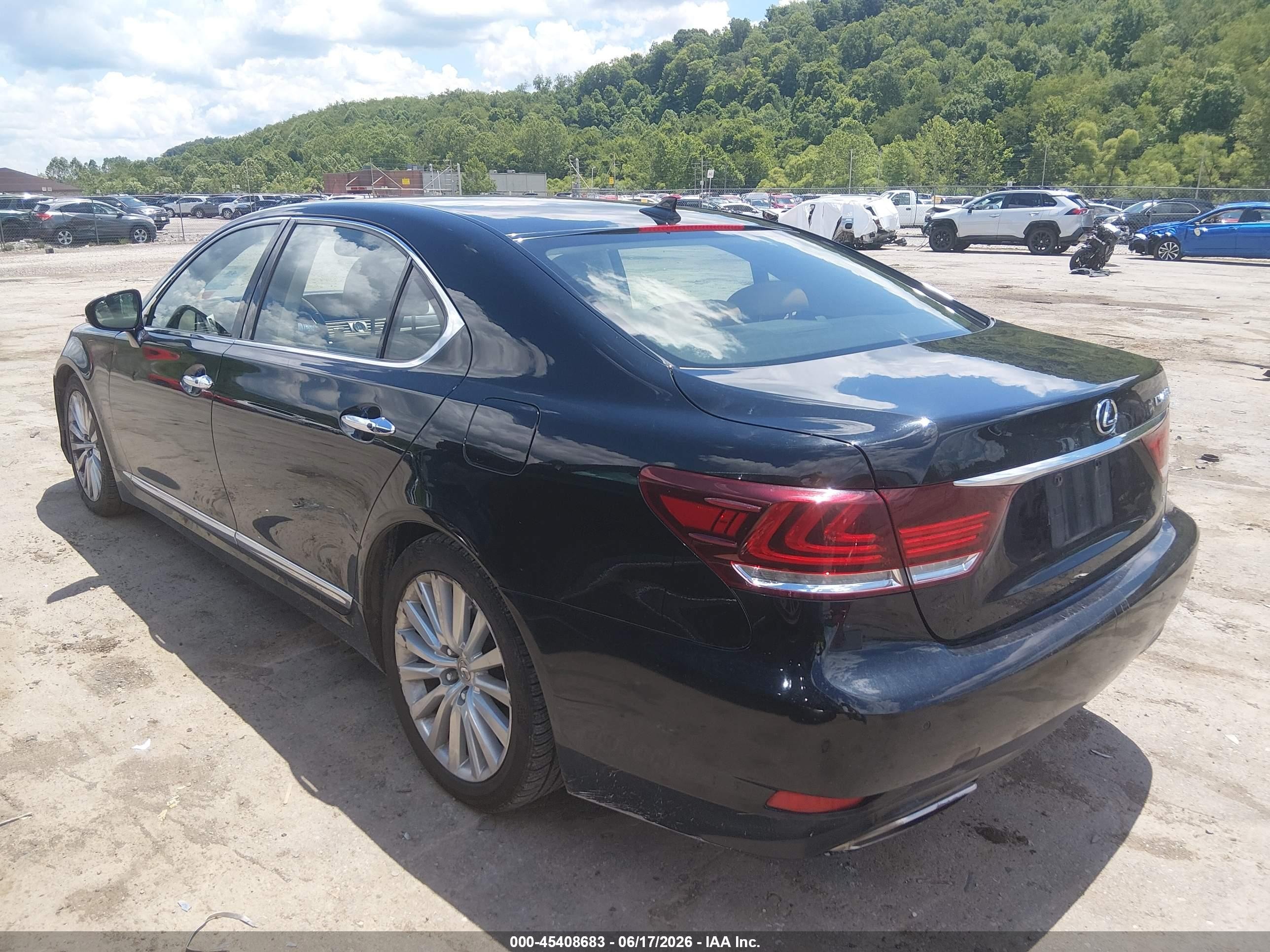 2013 Lexus Ls 460 L Black vin: JTHDL5EF8D5005800