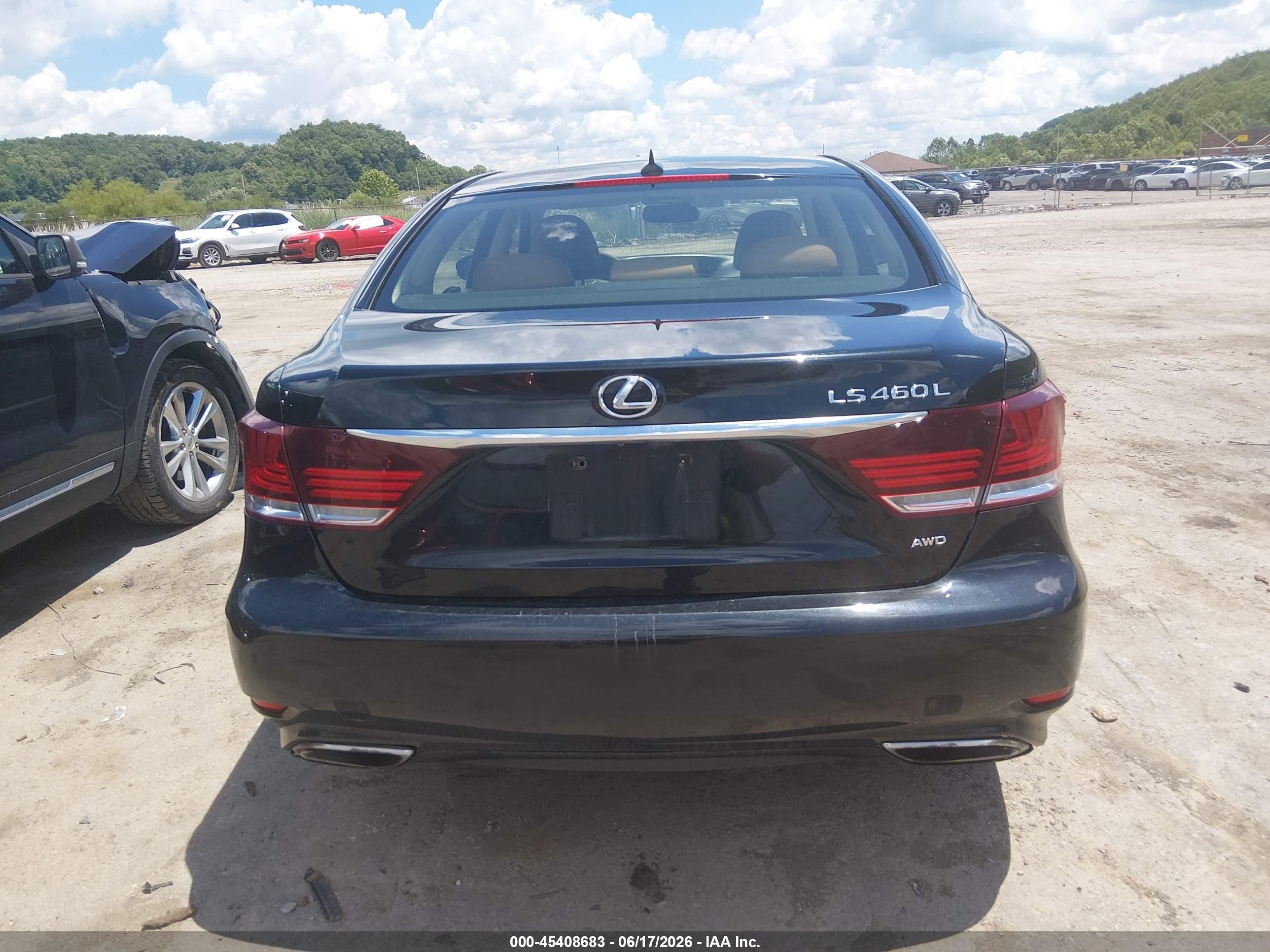 2013 Lexus Ls 460 L Black vin: JTHDL5EF8D5005800