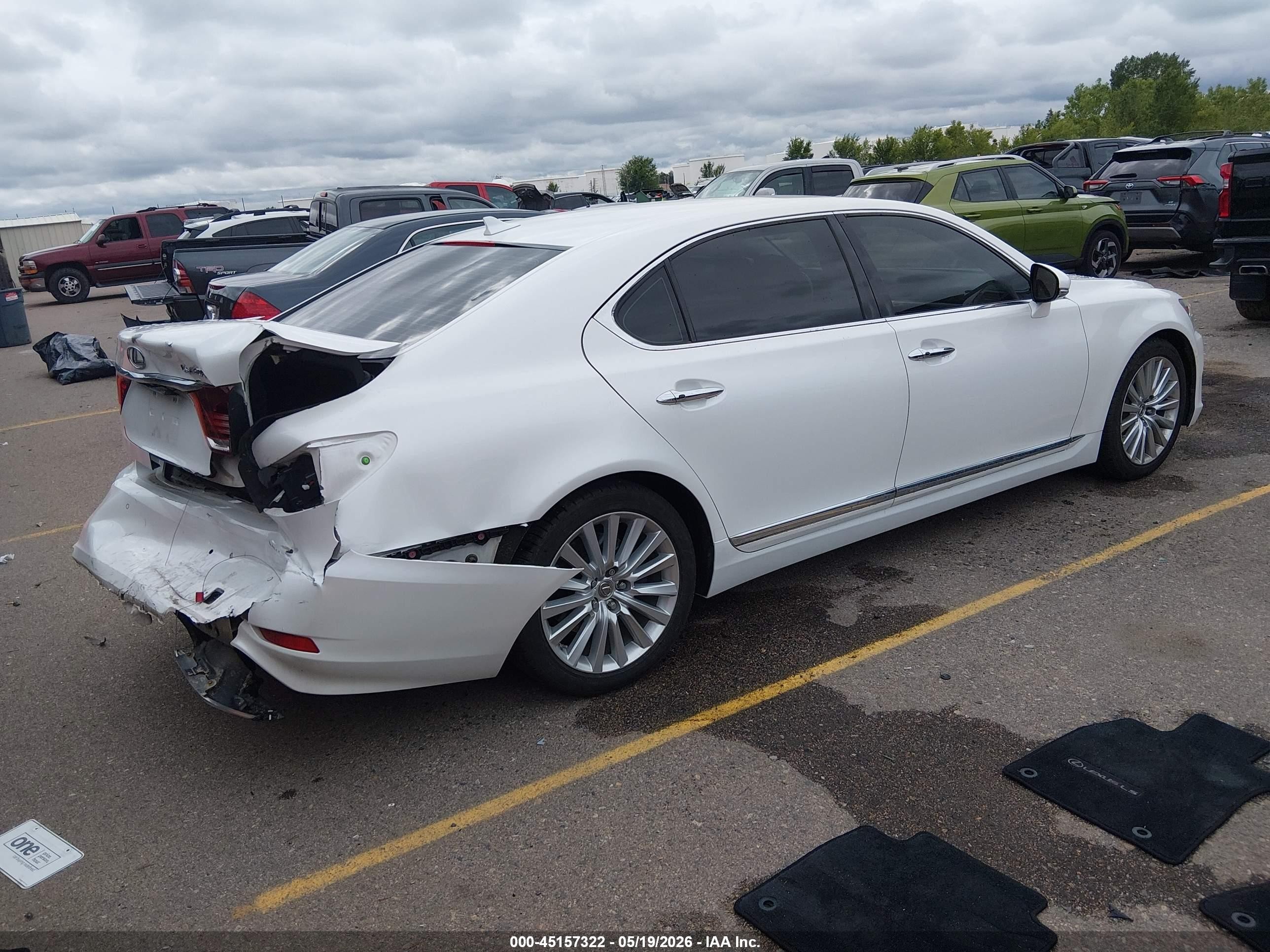 2013 Lexus Ls 460 L Белый vin: JTHDL5EF9D5005871