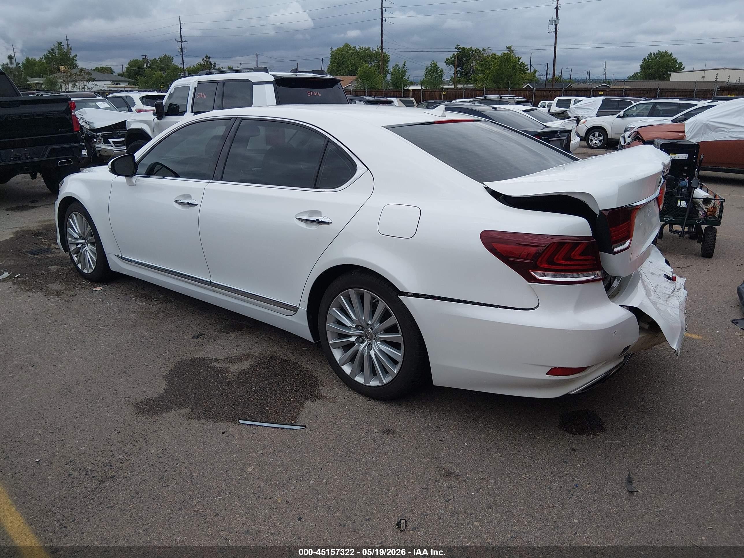 2013 Lexus Ls 460 L Белый vin: JTHDL5EF9D5005871