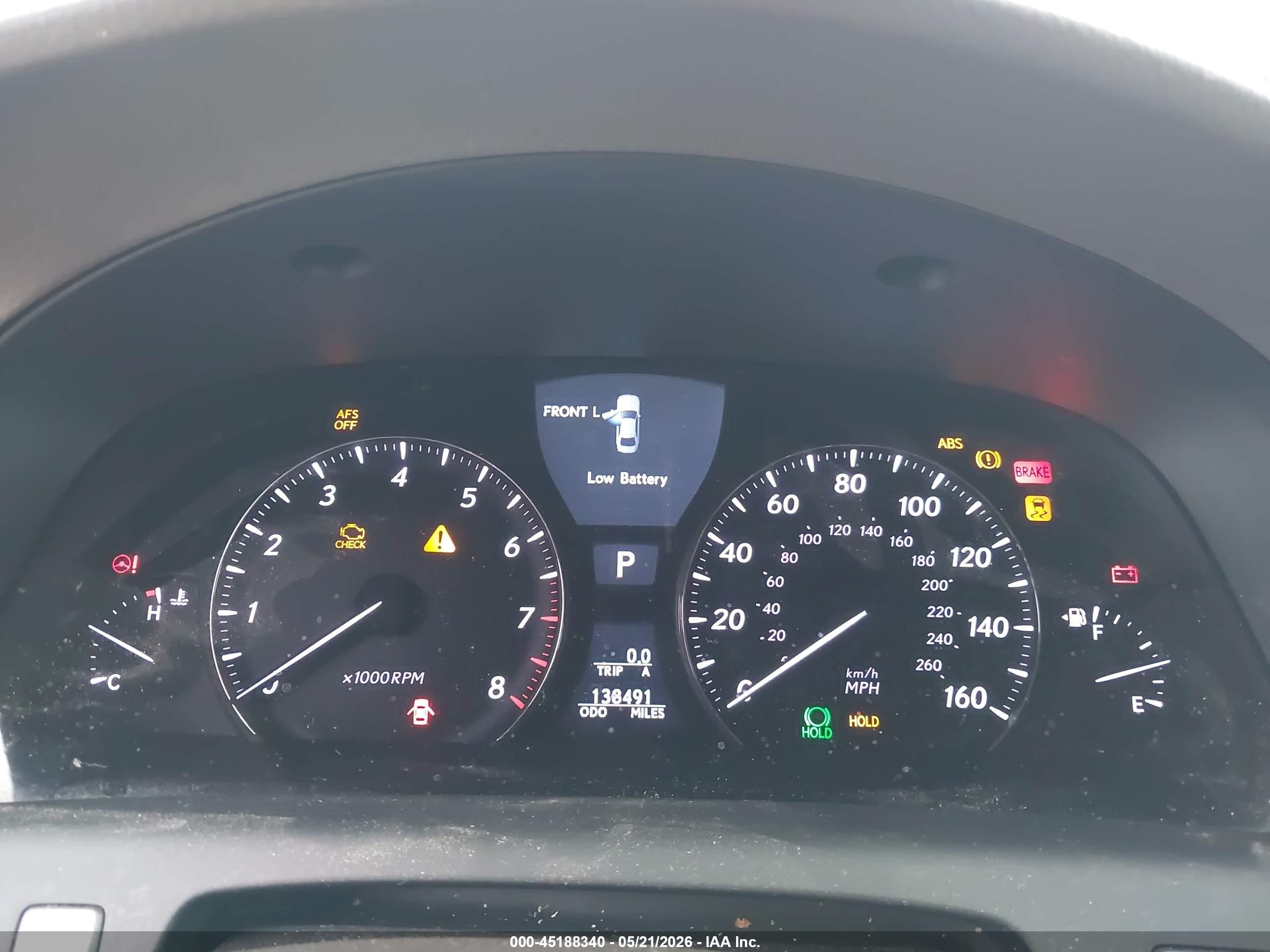 2010 Lexus Ls 460 L Black vin: JTHDL5EFXA5002067
